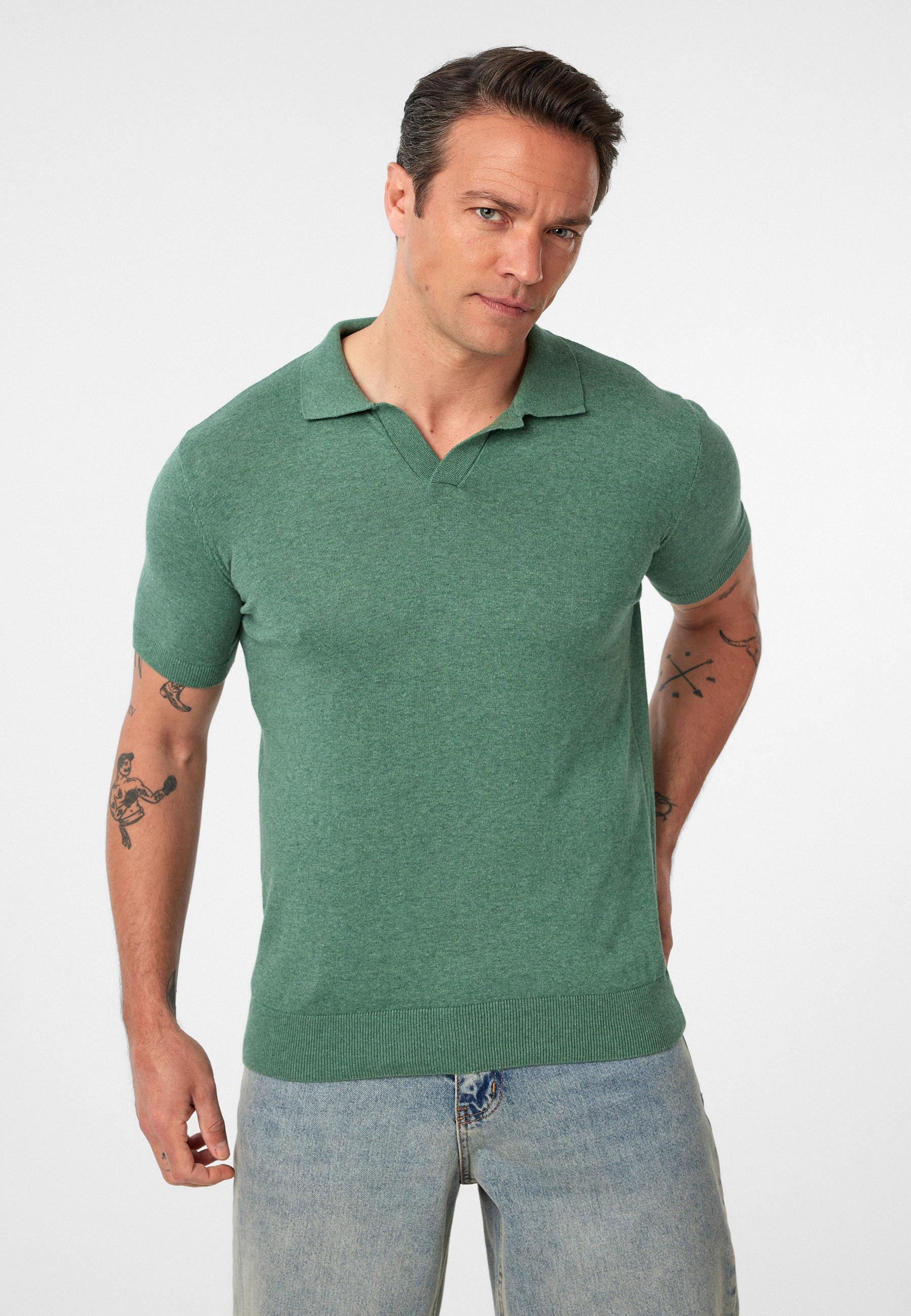 Gerhard Erkek Regular Fit Triko Polo Yaka T-Shirt
