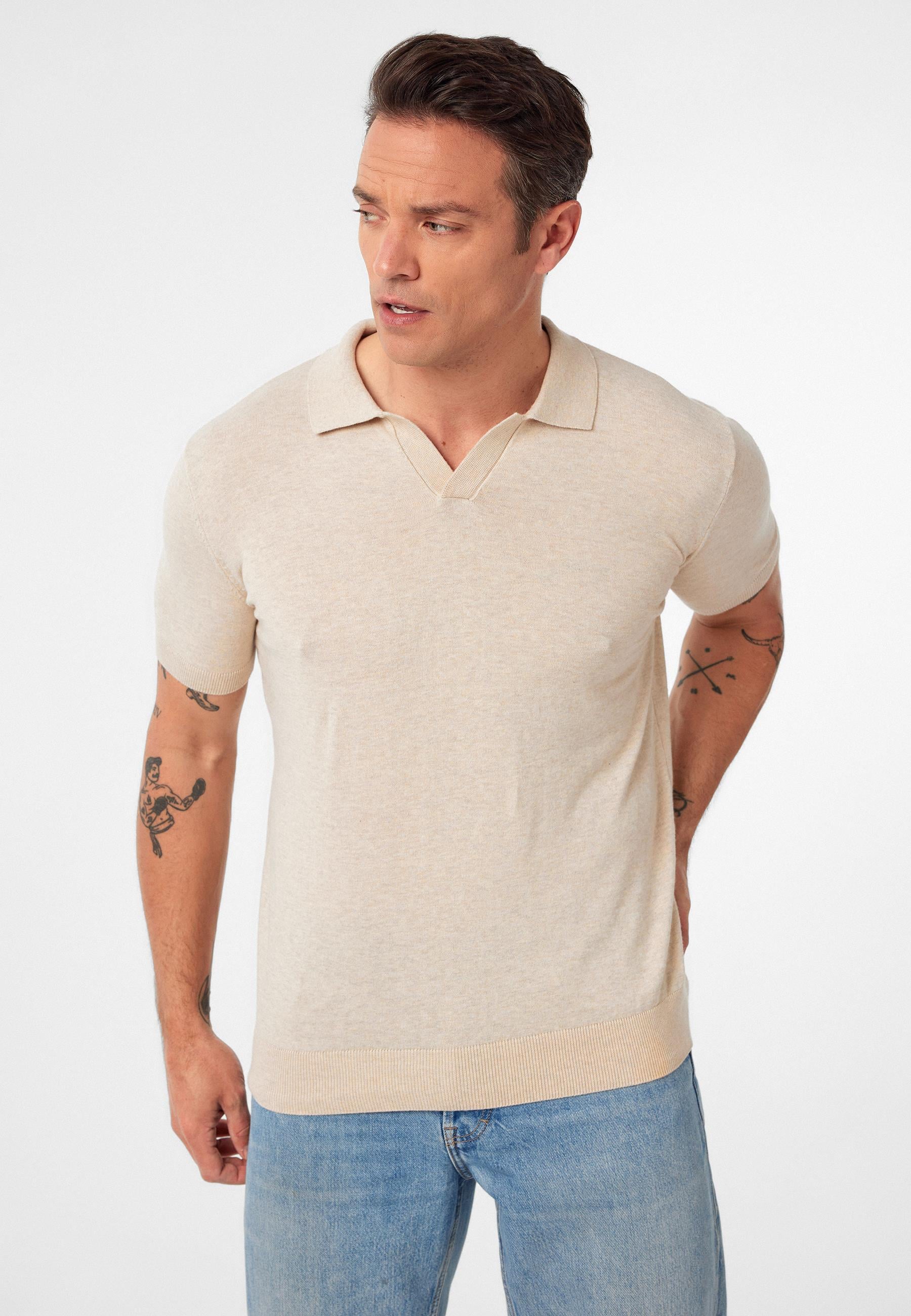 Gerhard Erkek Regular Fit Triko Polo Yaka T-Shirt