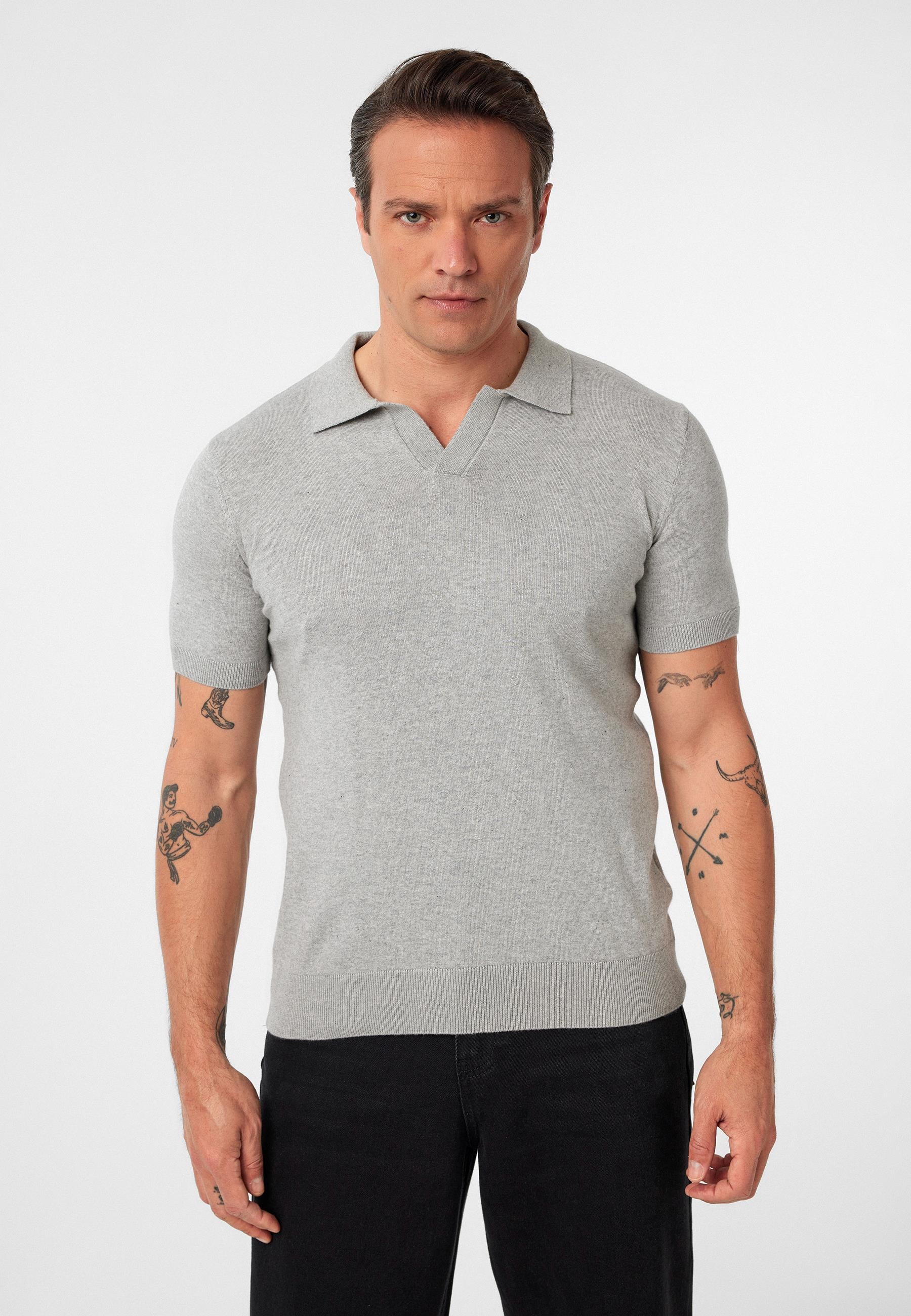 Gerhard Erkek Regular Fit Triko Polo Yaka T-Shirt