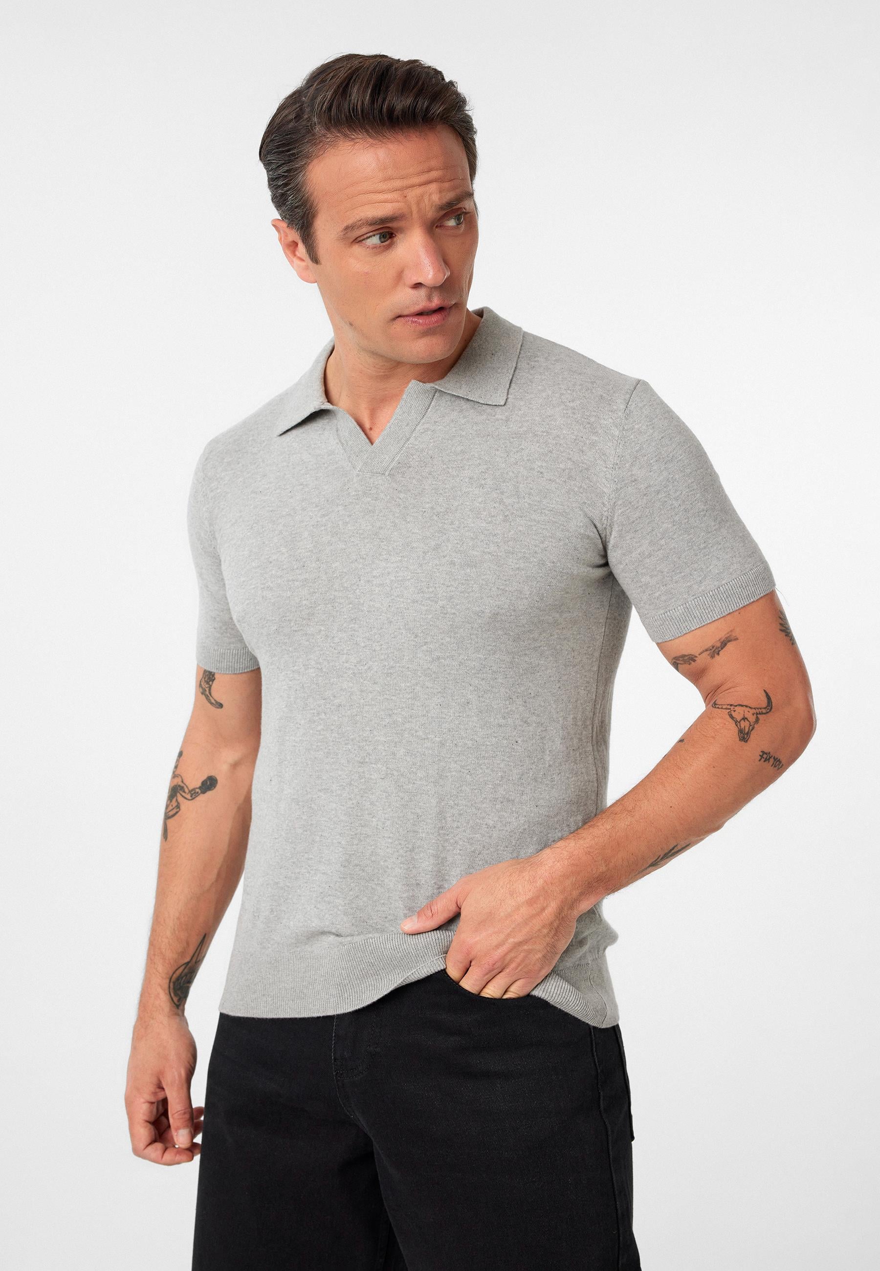 Gerhard Erkek Regular Fit Triko Polo Yaka T-Shirt