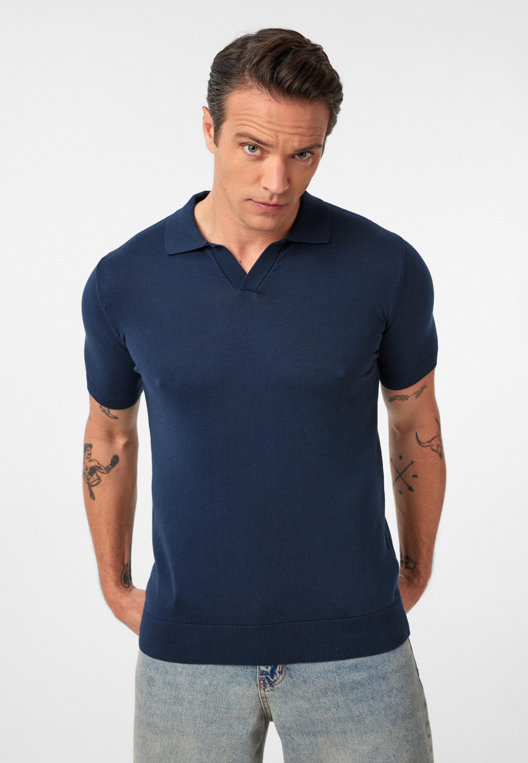 Gerhard Erkek Regular Fit Triko Polo Yaka T-Shirt