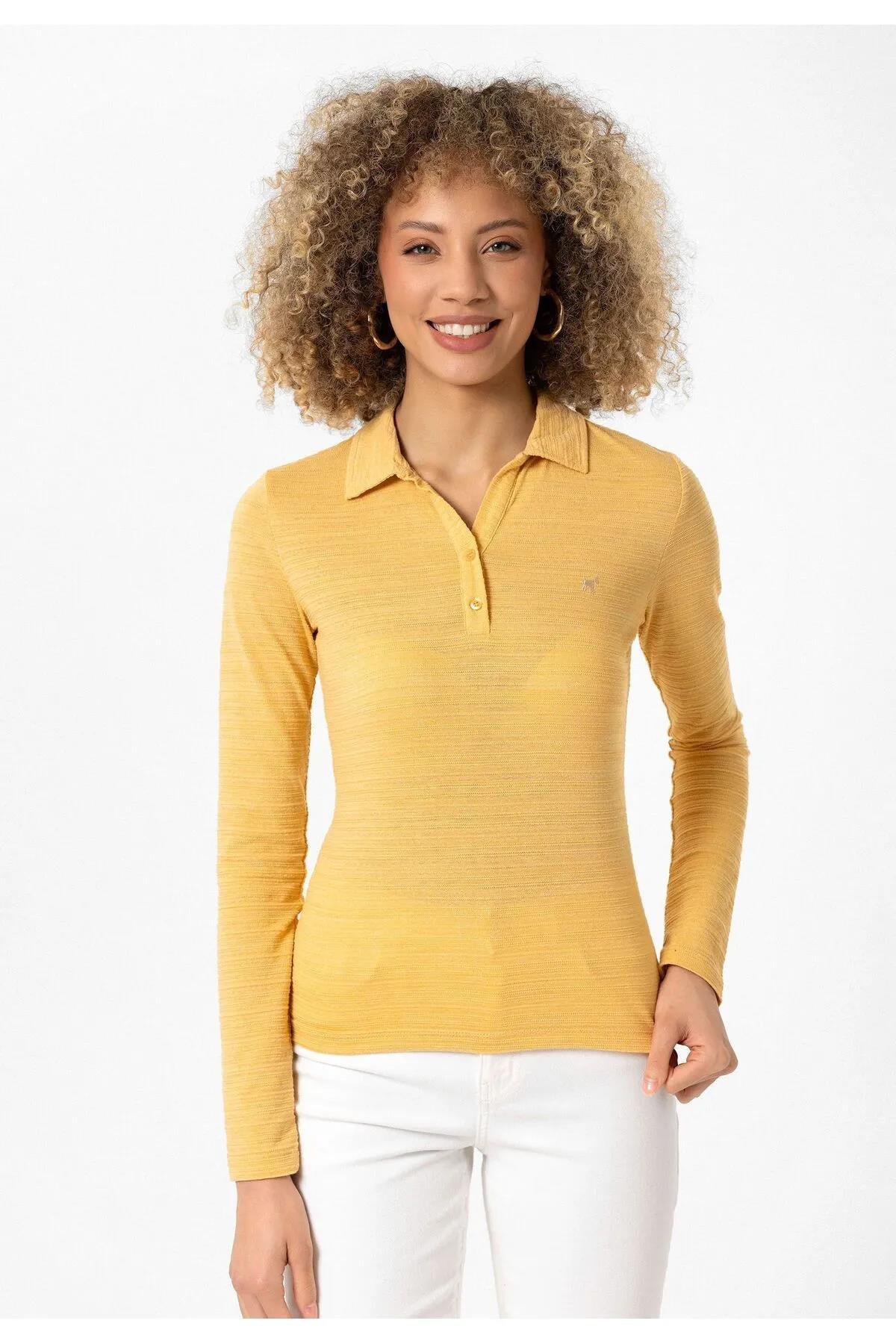 Henriette Kadın Slim Fit  Polo Yaka 2li T-Shirt