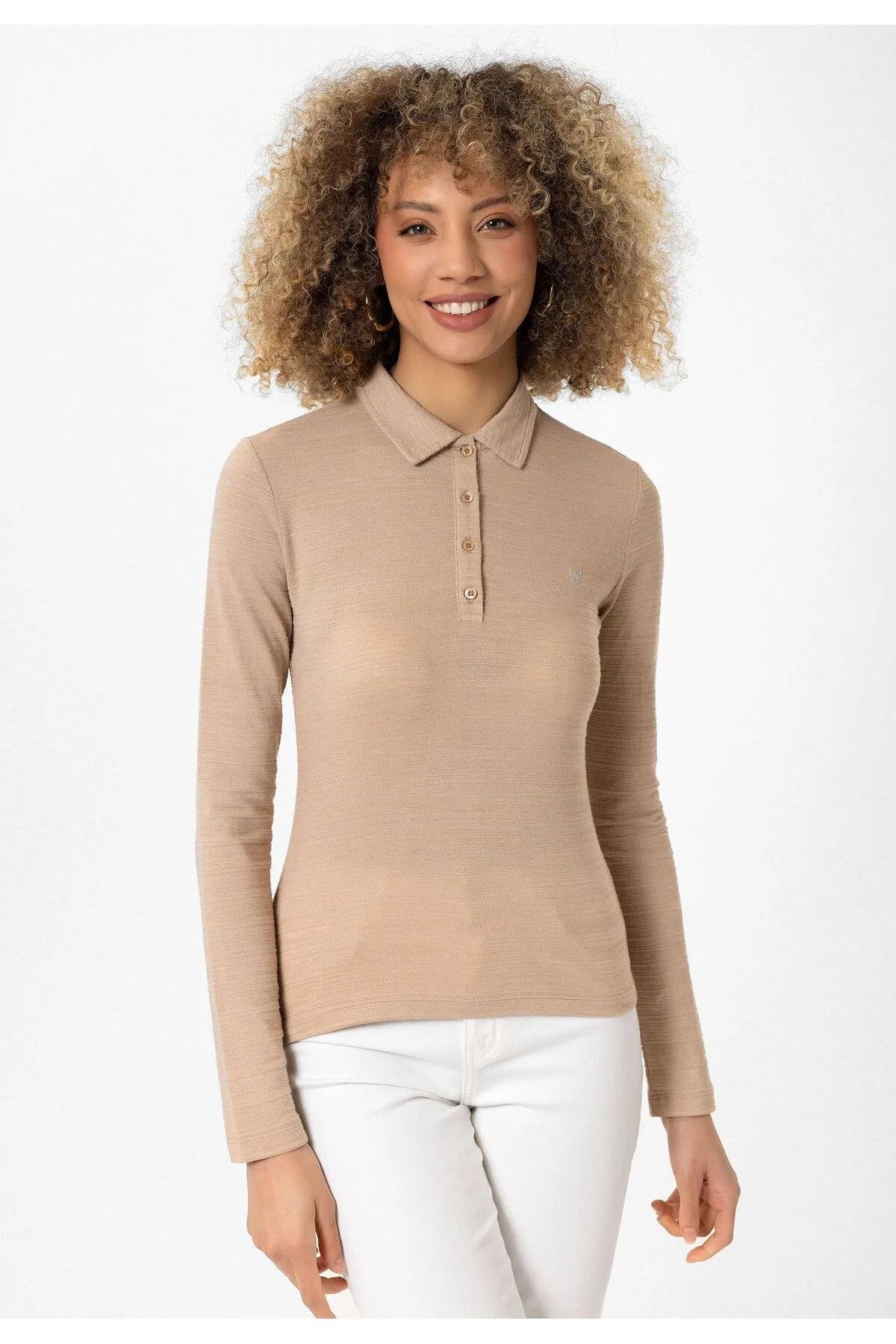 Henriette Kadın Slim Fit  Polo Yaka 2li T-Shirt