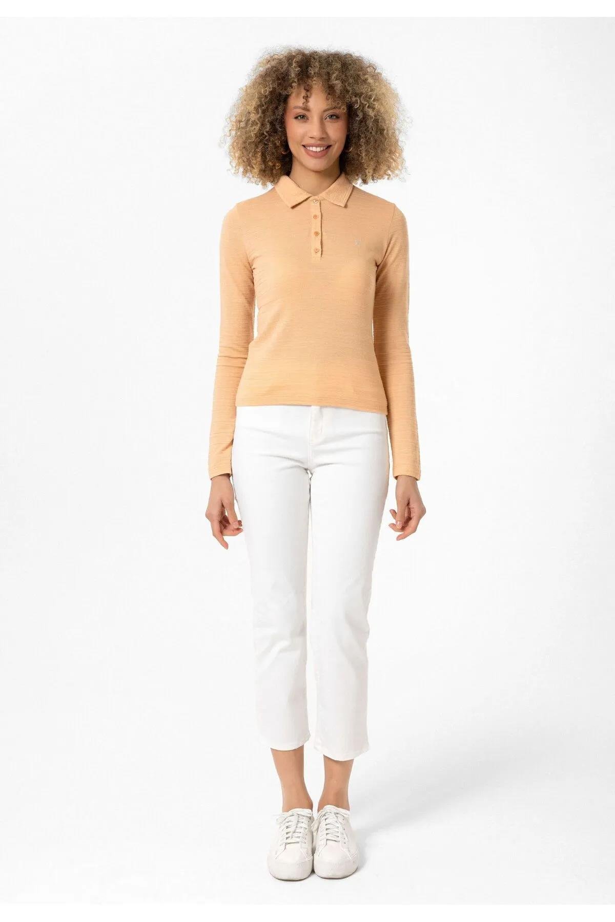 Henriette Kadın Slim Fit  Polo Yaka 2li T-Shirt