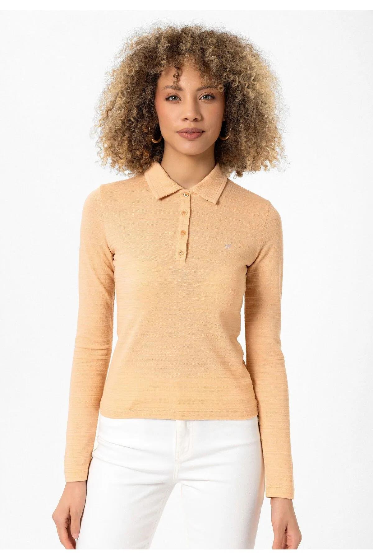 Henriette Kadın Slim Fit  Polo Yaka 2li T-Shirt