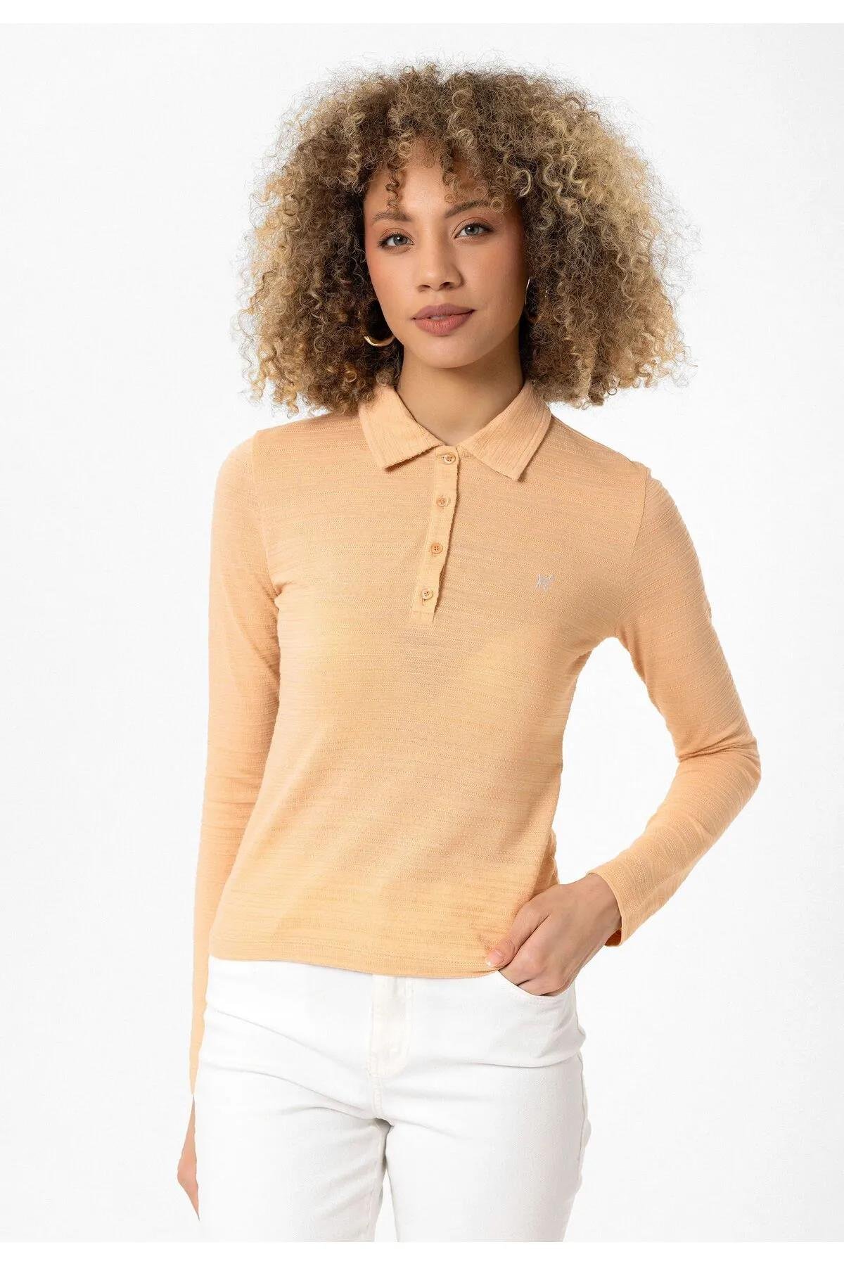 Henriette Kadın Slim Fit  Polo Yaka 2li T-Shirt