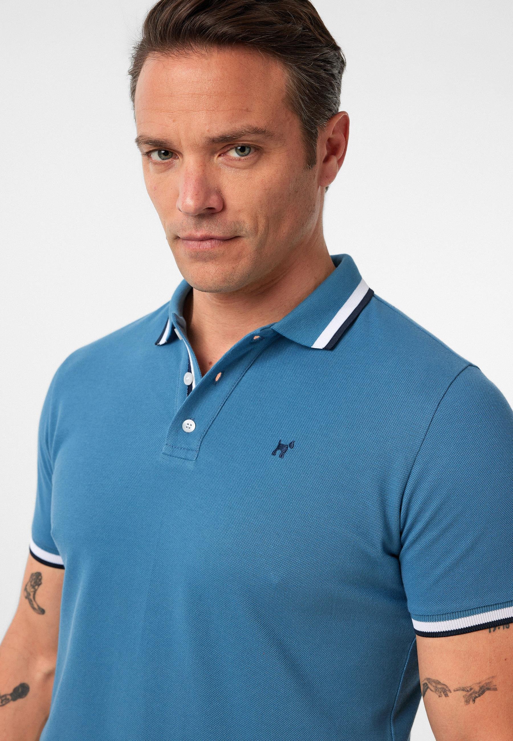 Javeir Erkek Regular Fit Çizgi Detaylı Polo Yaka T-Shirt