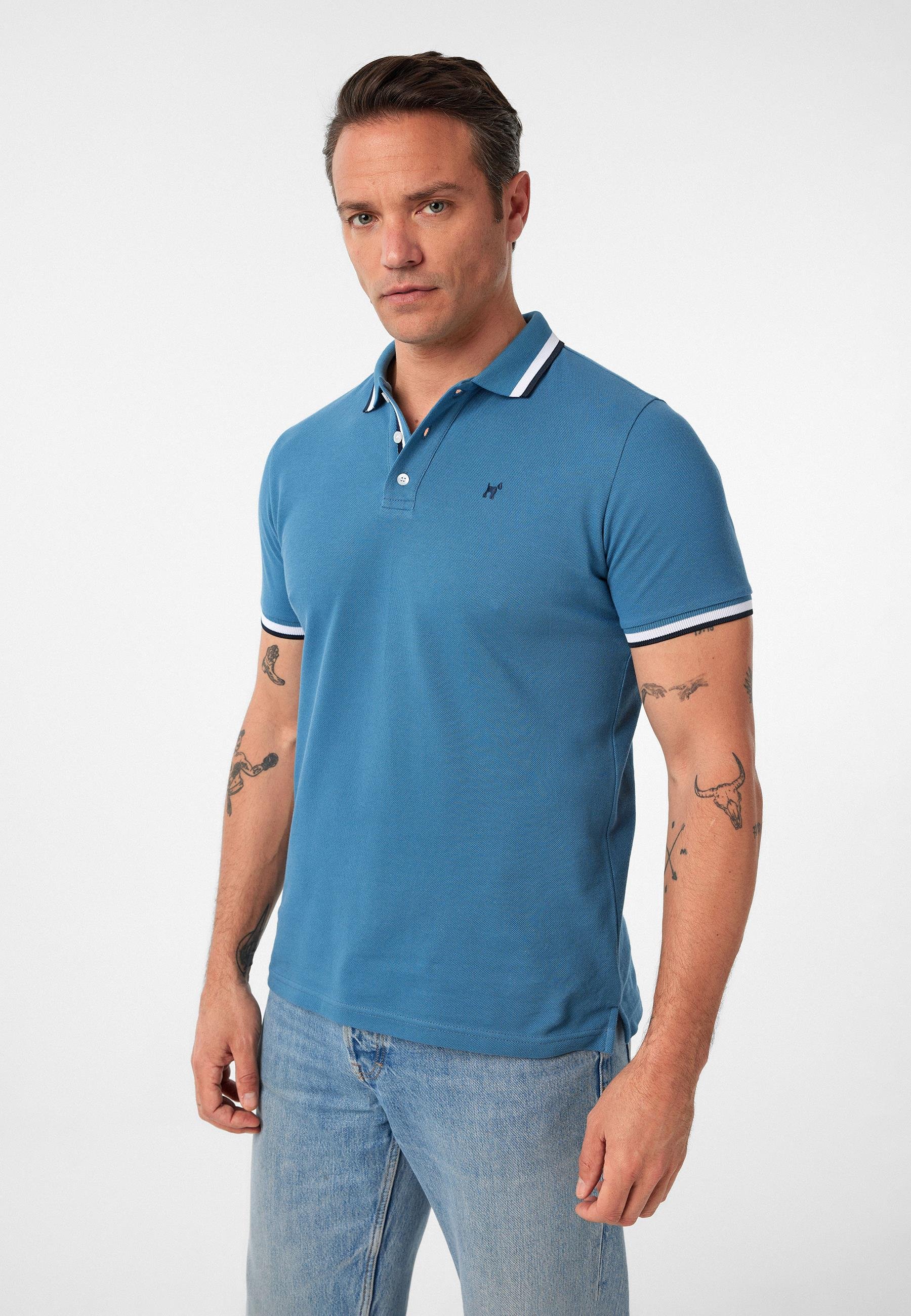 Javeir Erkek Regular Fit Çizgi Detaylı Polo Yaka T-Shirt