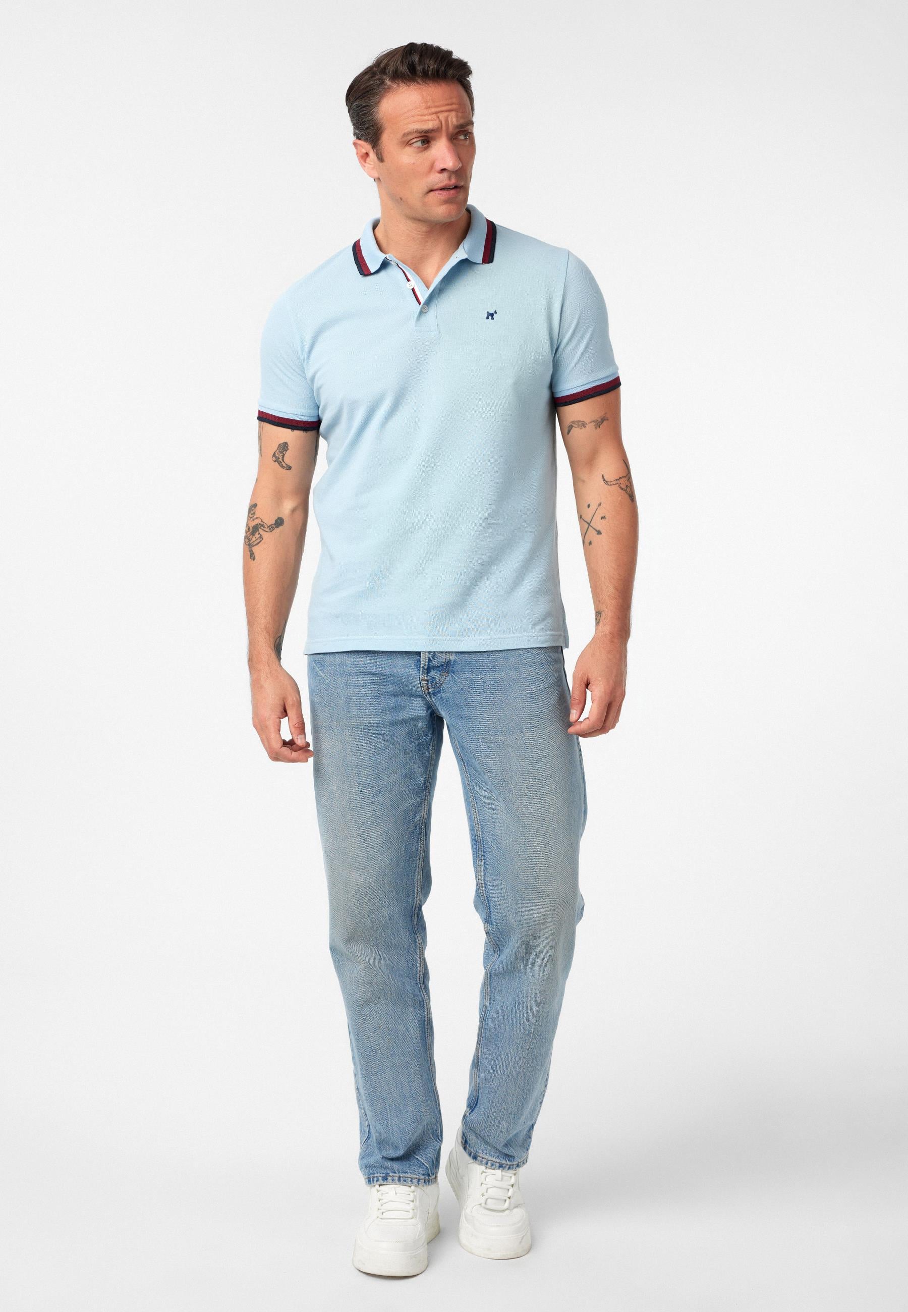 Javeir Erkek Regular Fit Çizgi Detaylı Polo Yaka T-Shirt