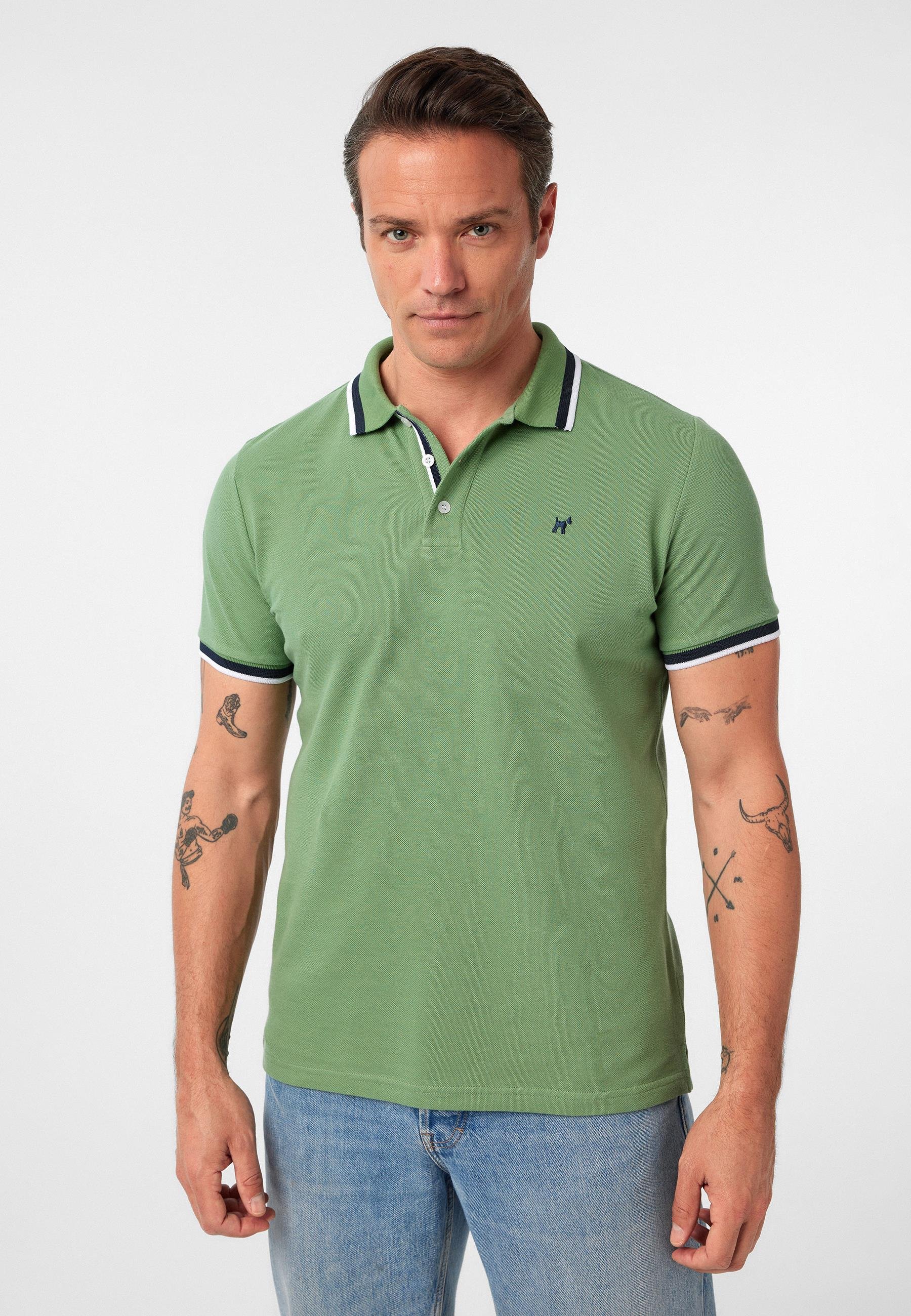 Javeir Erkek Regular Fit Çizgi Detaylı Polo Yaka T-Shirt