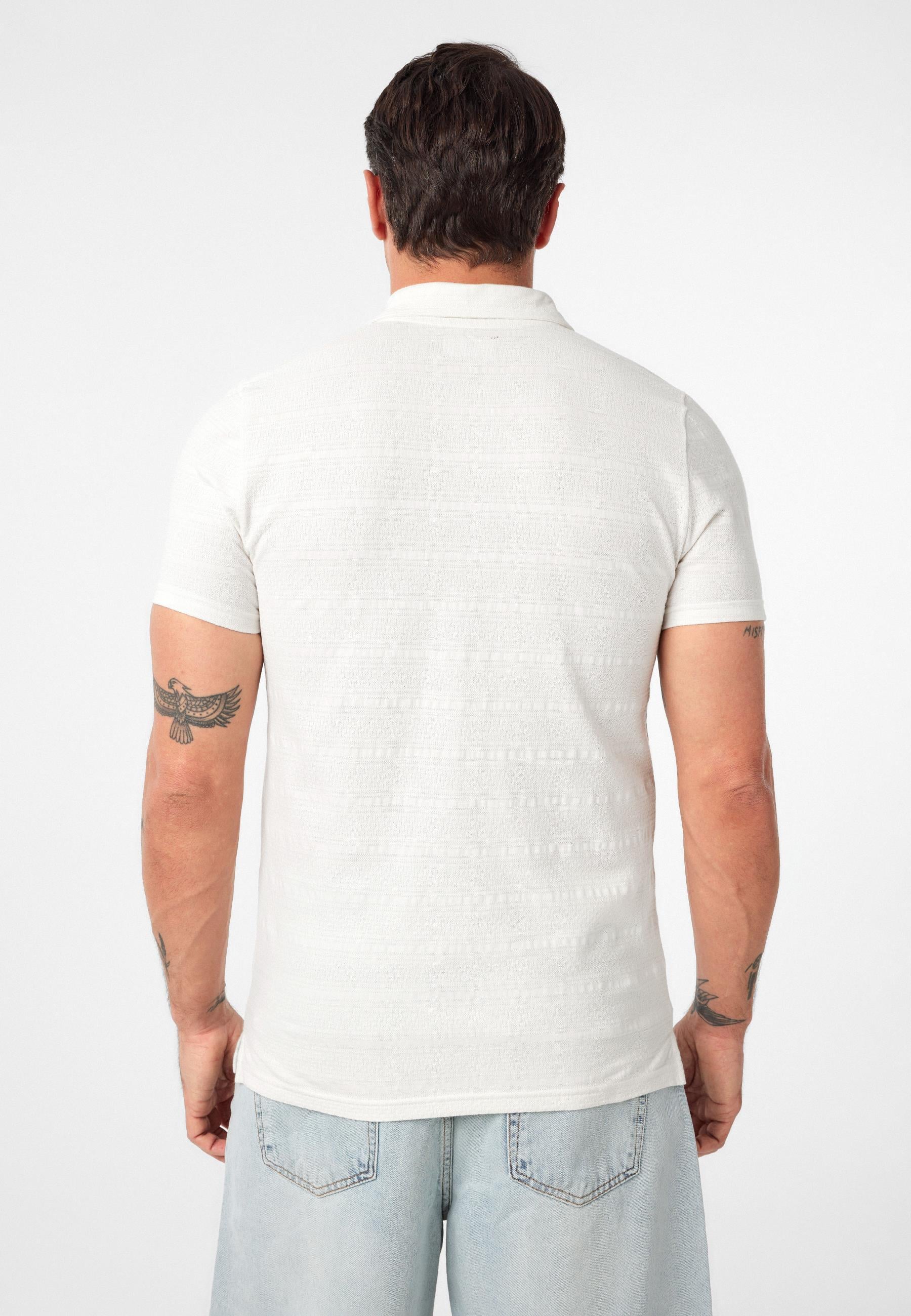 Johanna Erkek Ekru Regular Fit Polo Yaka T-Shirt