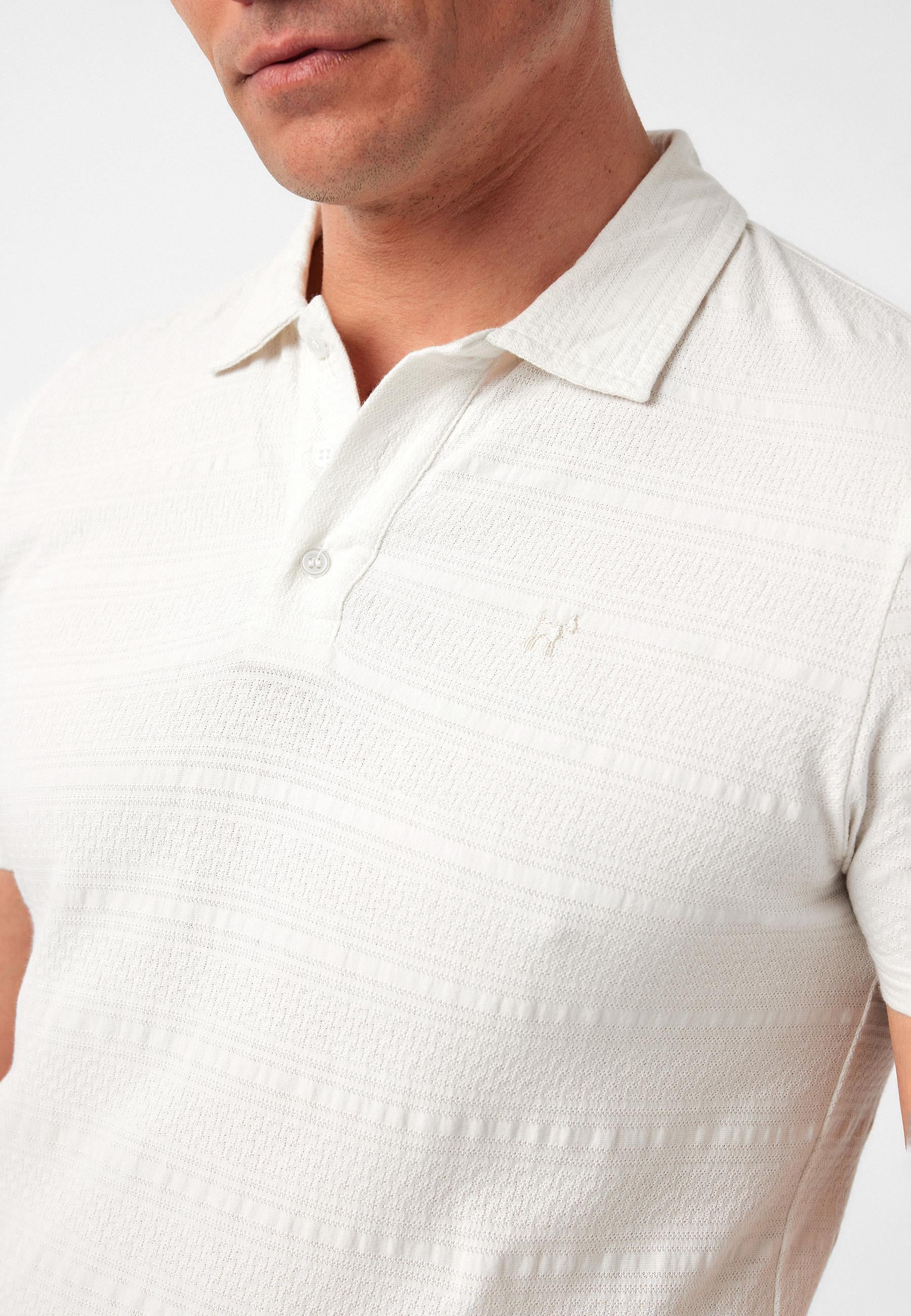 Johanna Erkek Ekru Regular Fit Polo Yaka T-Shirt