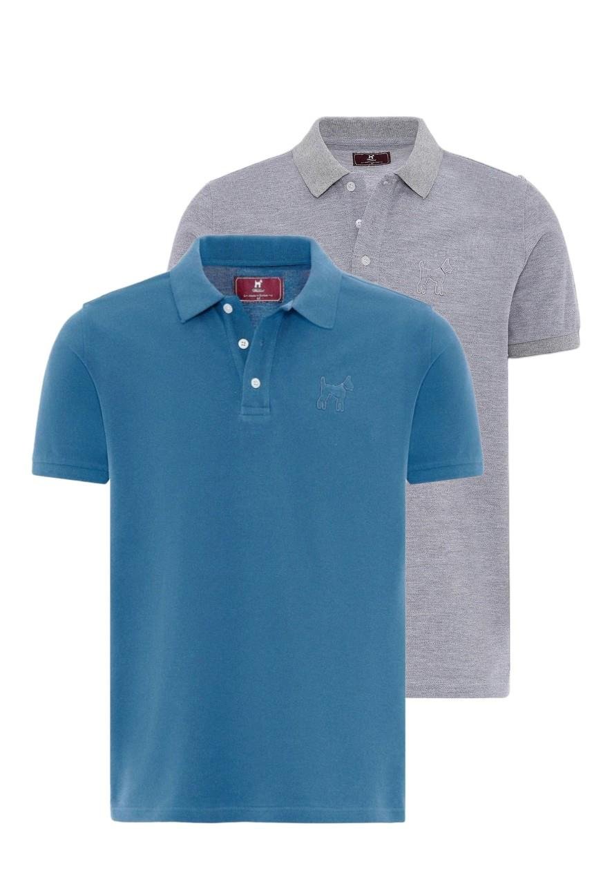 Roman Erkek Regular Fit 2'li Polo Yaka T-Shirt