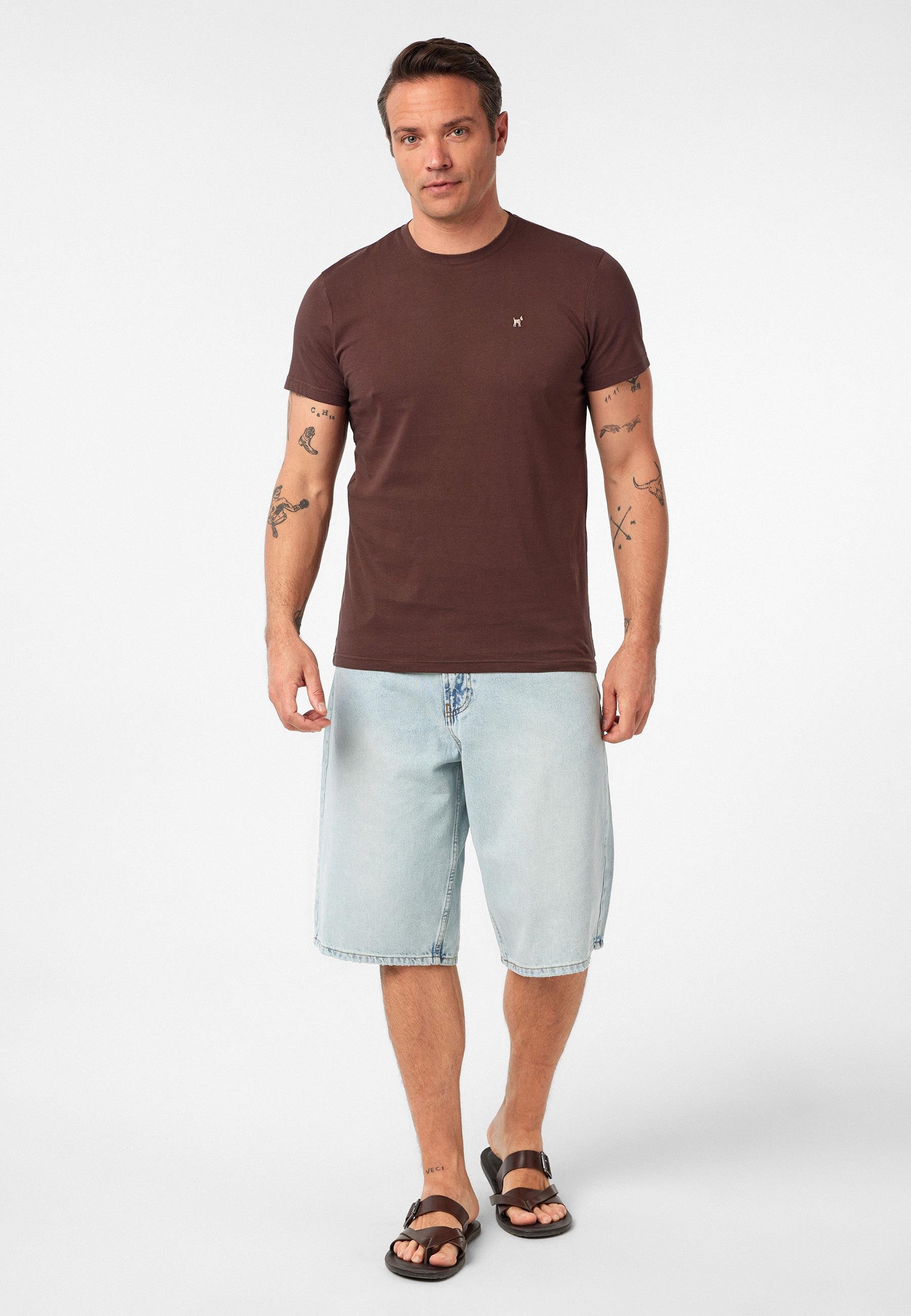 Victor Erkek Regular Fit Nakışlı Basic T-Shirt