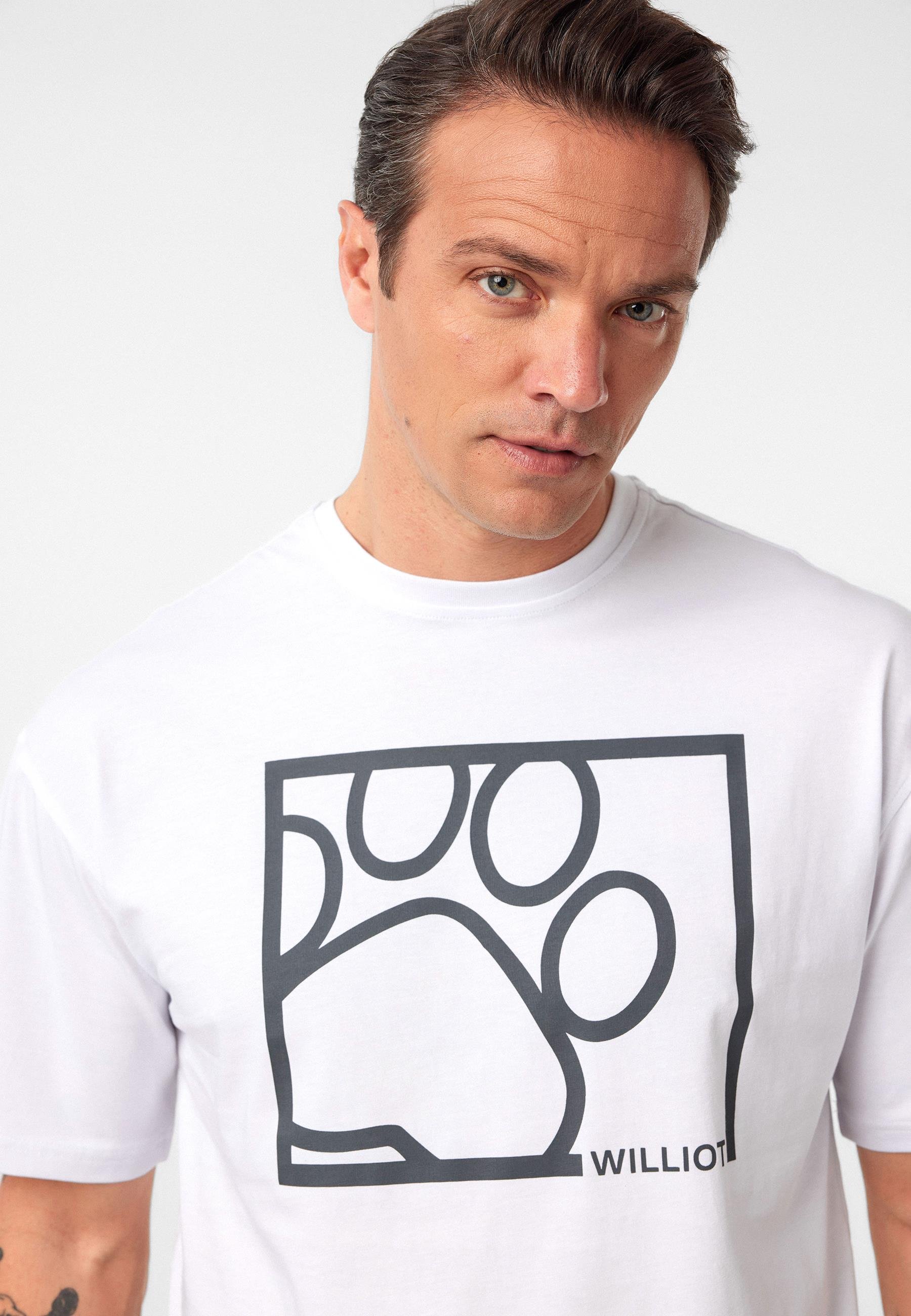 Williams Erkek Regular Fit Pati Baskılı T-Shirt