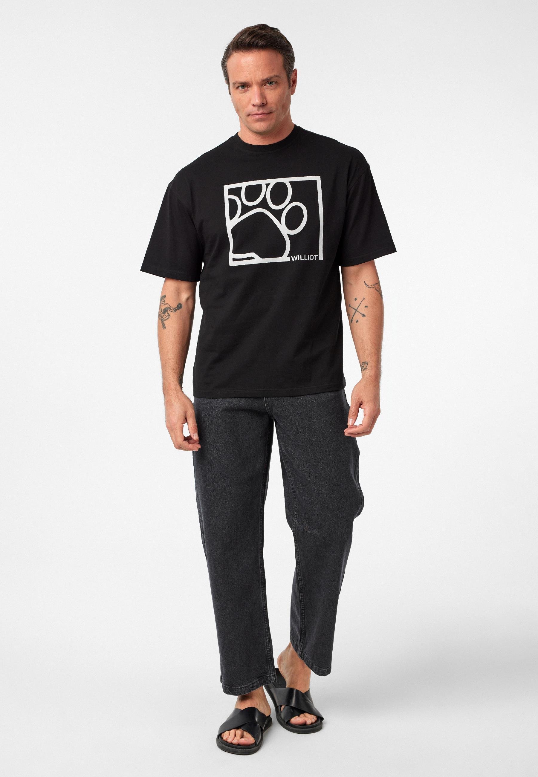 Williams Erkek Regular Fit Pati Baskılı T-Shirt
