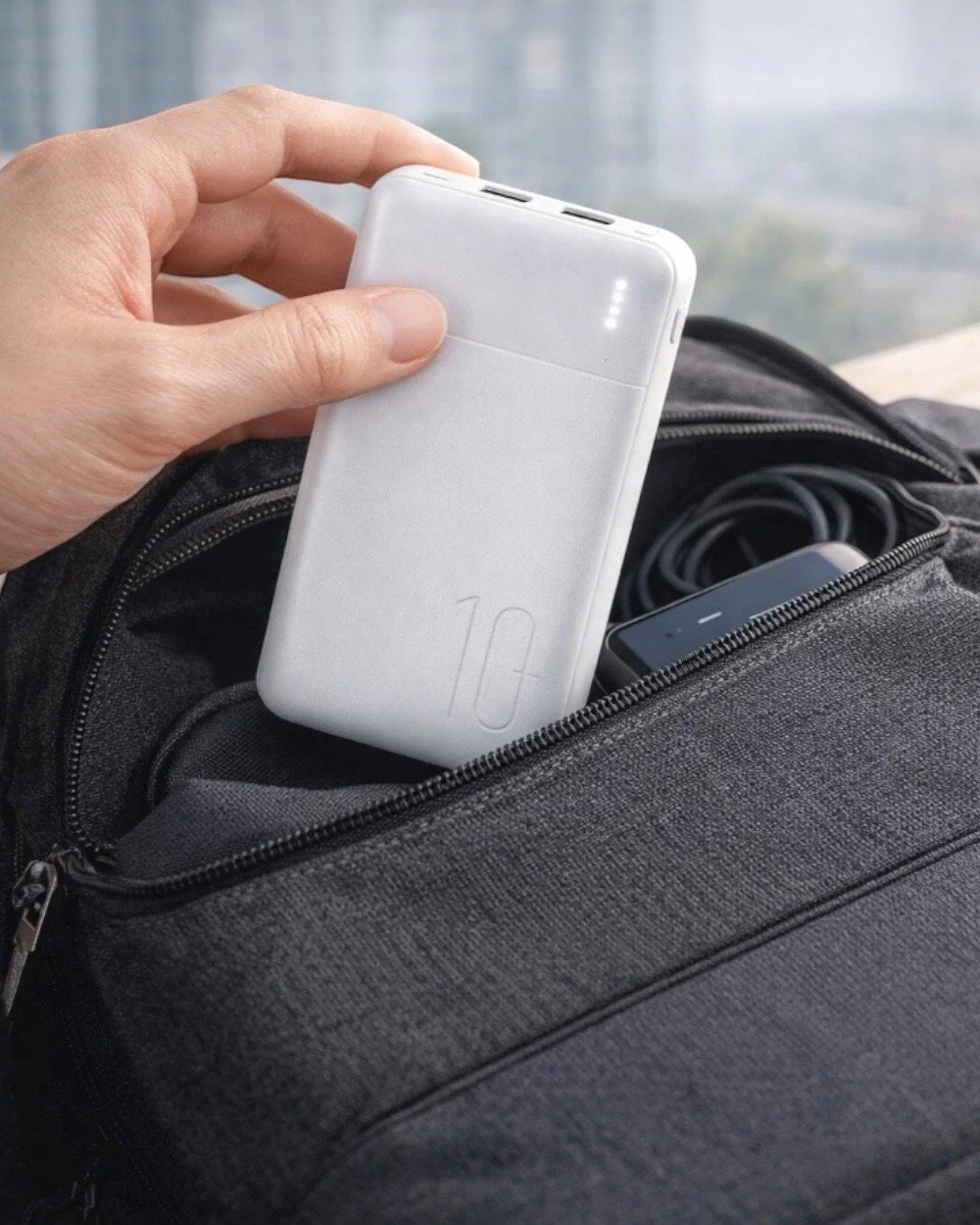 Powerbank10.000 mAh 2.4A Çift Usb Çıkışlı Led Göstergeli Powerbank Taşınabilir Şarj Cihazı