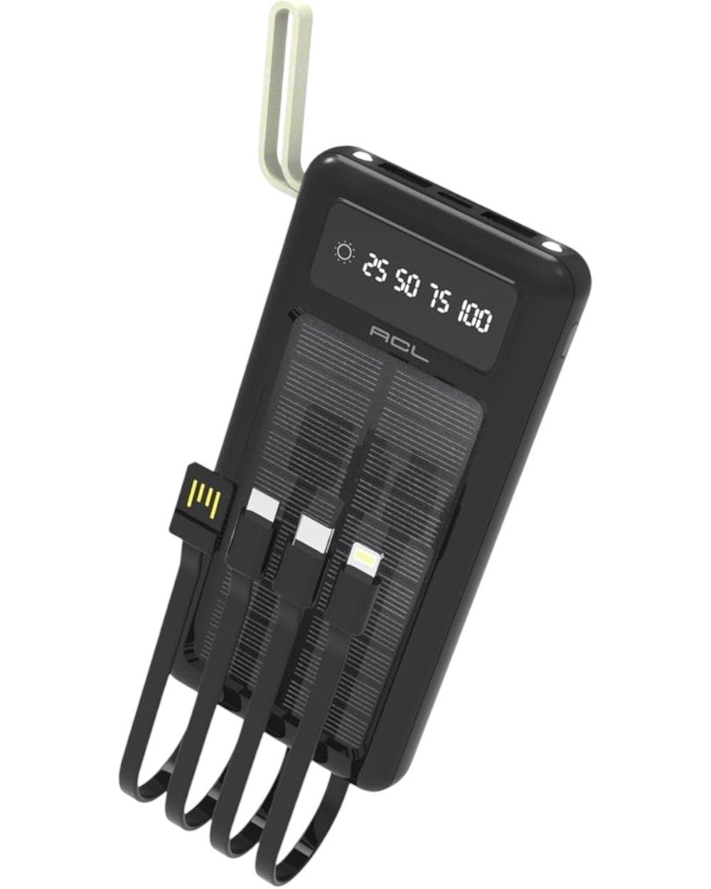 10000 Mah Powerbank Deprem Solar Led Fenerli Dahili Kablolu Güneş Enerjili Powerbank PW-59