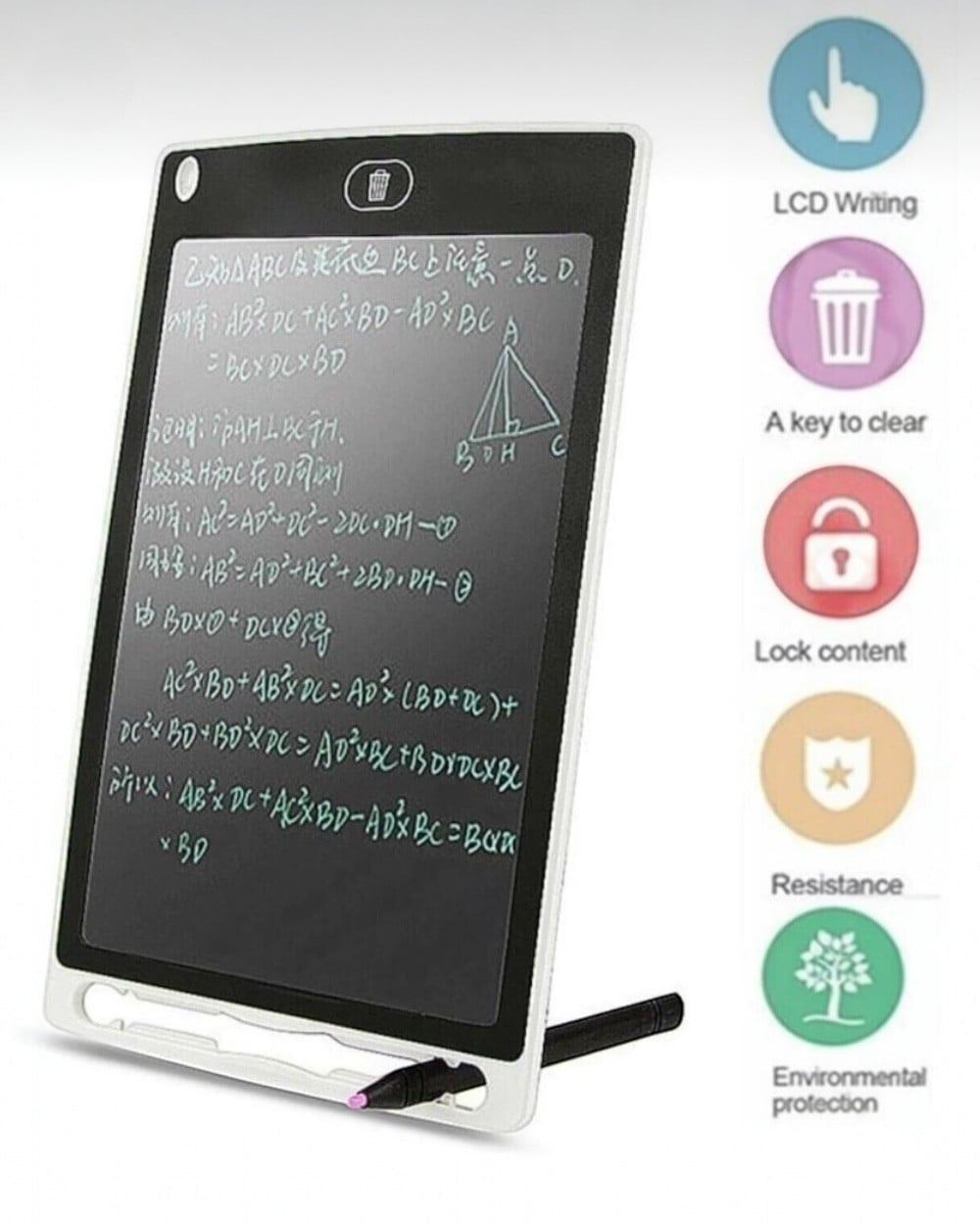 Çocuk Çizim Tableti8.5 İnç Renkli Lcd Ekranlı Kalemli Akıllı Kilitli Dijital Çizim ve Yazı Tableti