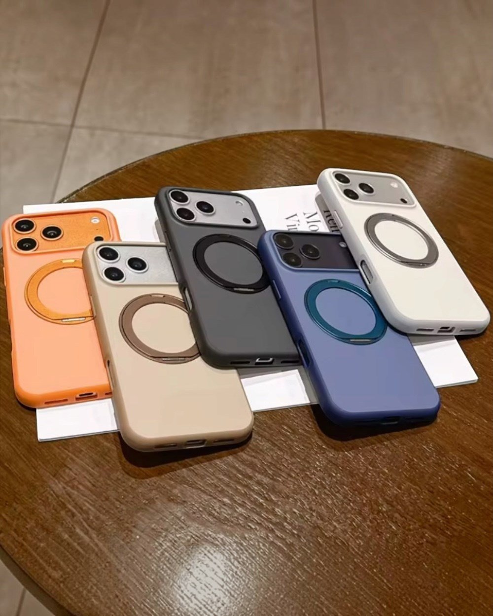 Telefon KılıfıIphone Uyumlu 360° Döner Standlı Kamera Korumalı Premium Magsafe Destekli Kılıf