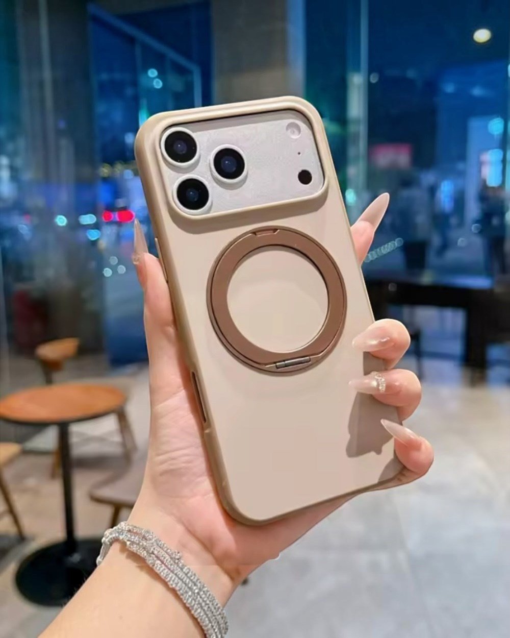 Telefon KılıfıIphone Uyumlu 360° Döner Standlı Kamera Korumalı Premium Magsafe Destekli Kılıf