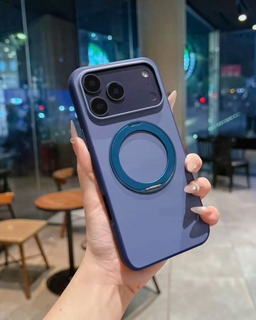 Telefon KılıfıIphone Uyumlu 360° Döner Standlı Kamera Korumalı Premium Magsafe Destekli Kılıf