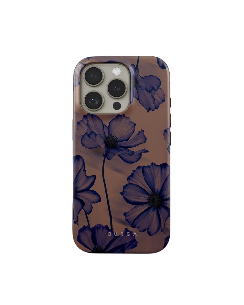 Iphone Uyumlu BURGA Çift Tabanlı Dayanıklı Velvet Night Desenli Kılıf