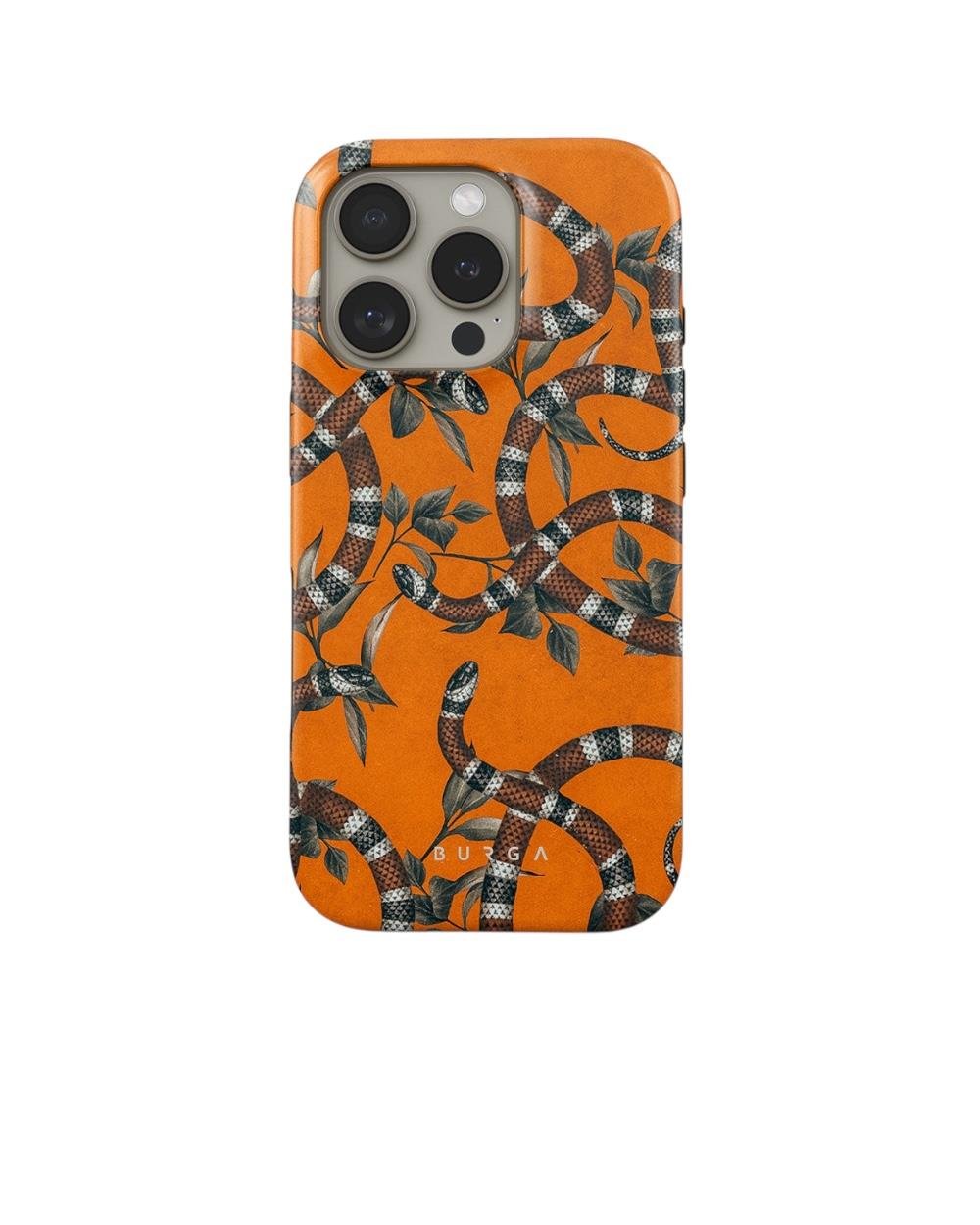 Iphone Uyumlu BURGA Çift Tabanlı Dayanıklı Bitter Apricot Desenli Kılıf