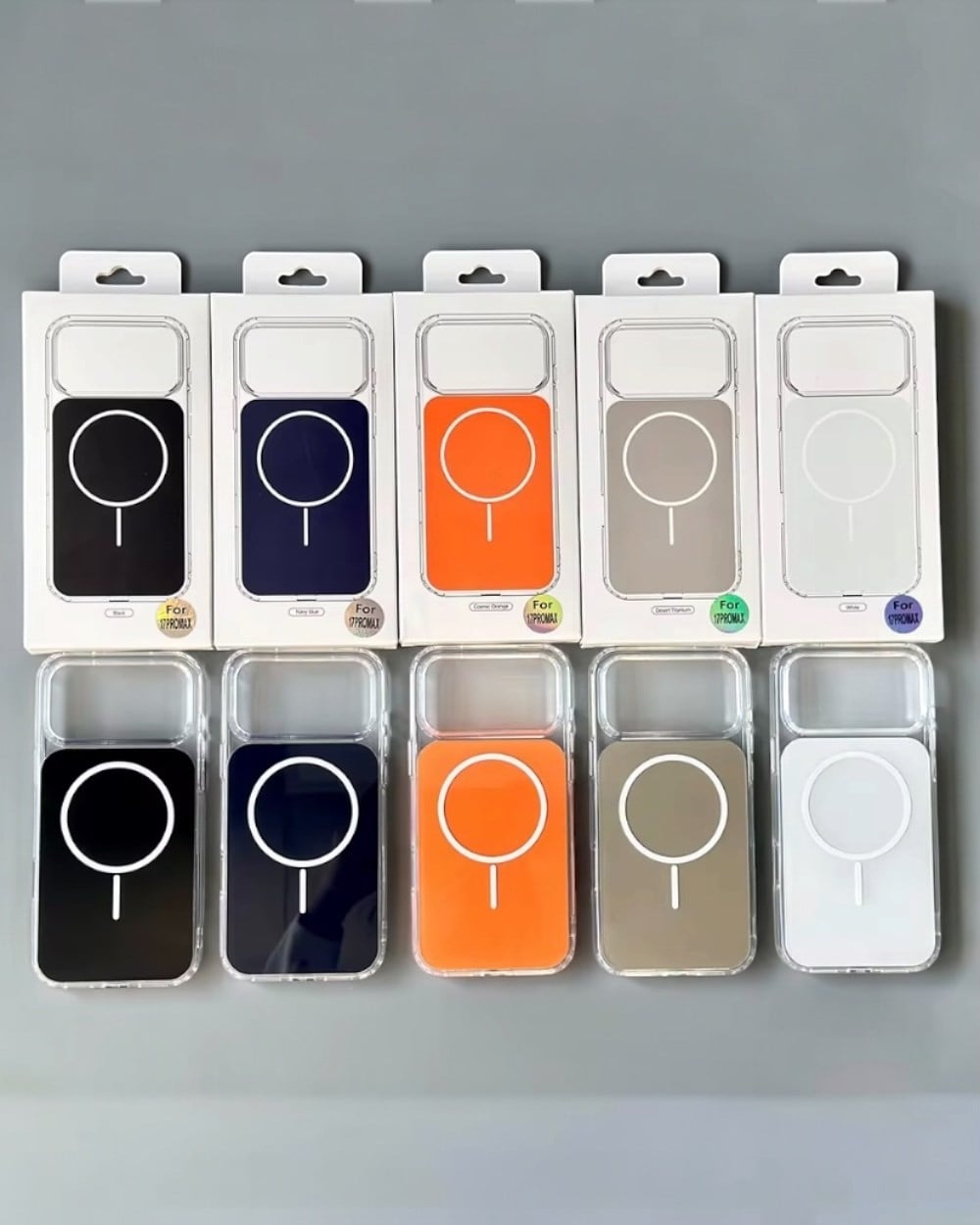 Telefon KılıfıIphone Uyumlu Hibrit Renkli Tasarımlı Şeffaf Kenarlı Magsafe Destekli Kılıf