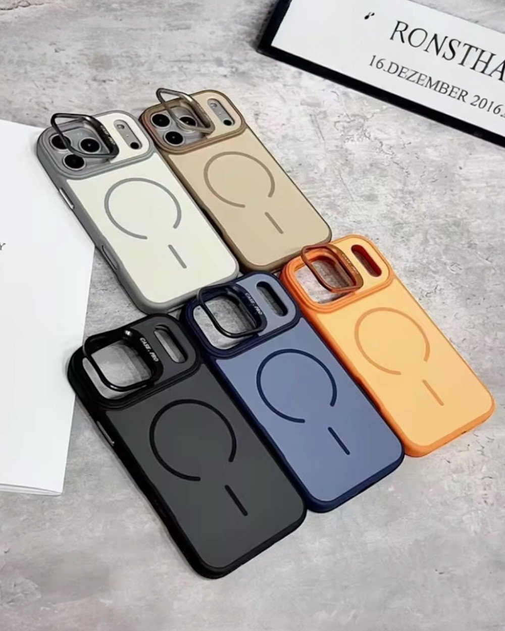 Telefon KılıfıIphone Uyumlu Standlı Mat Yüzeyli Pro Case Magsafe Destekli Kılıf