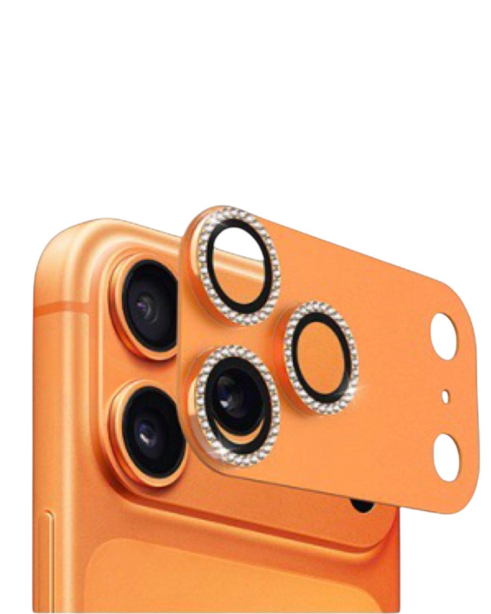 Lens KoruyucuIphone Uyumlu Tam Kaplayan Parlak Taşlı Safir Çizilmez Kamera Lens Koruyucu
