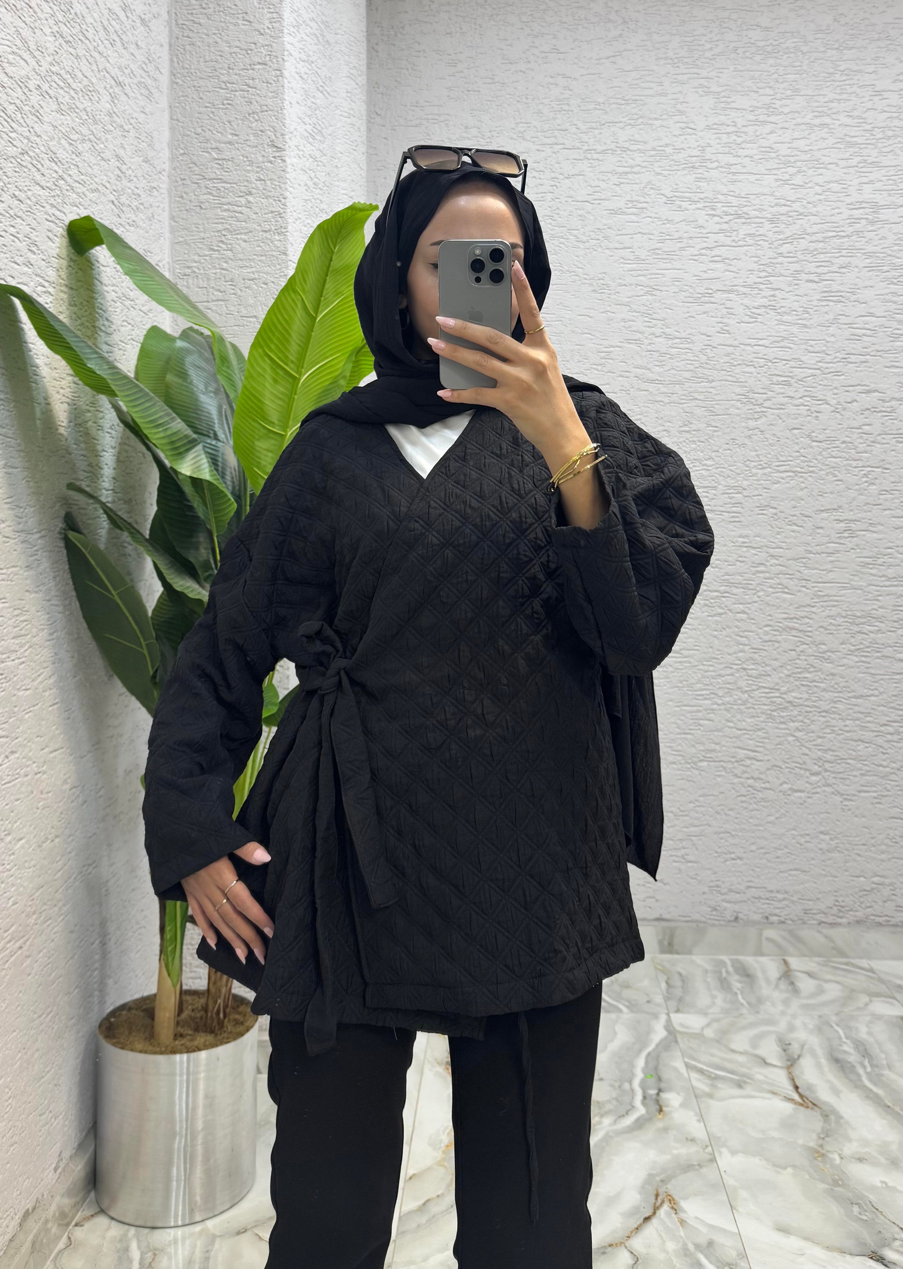 Kapitone Ceket | Siyah
