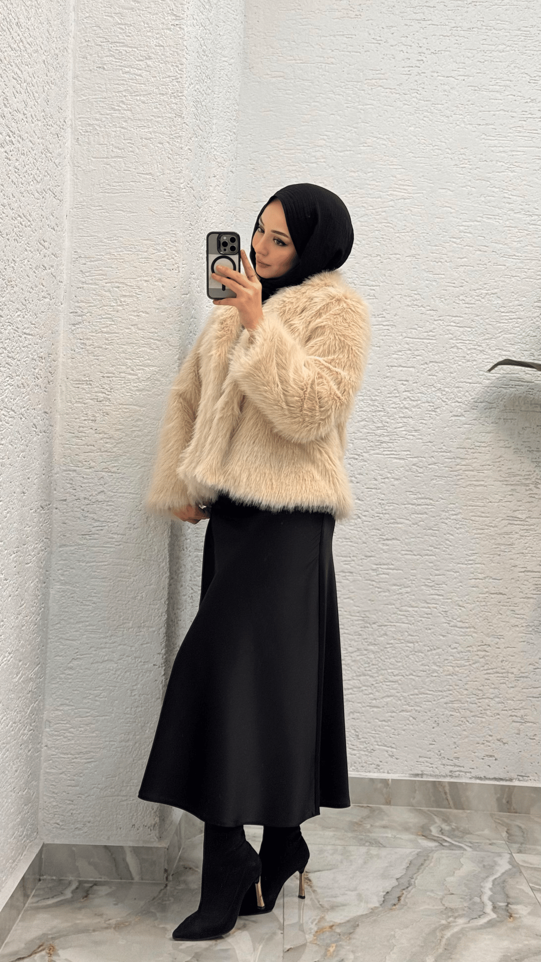 Kısa Kürk | Krem