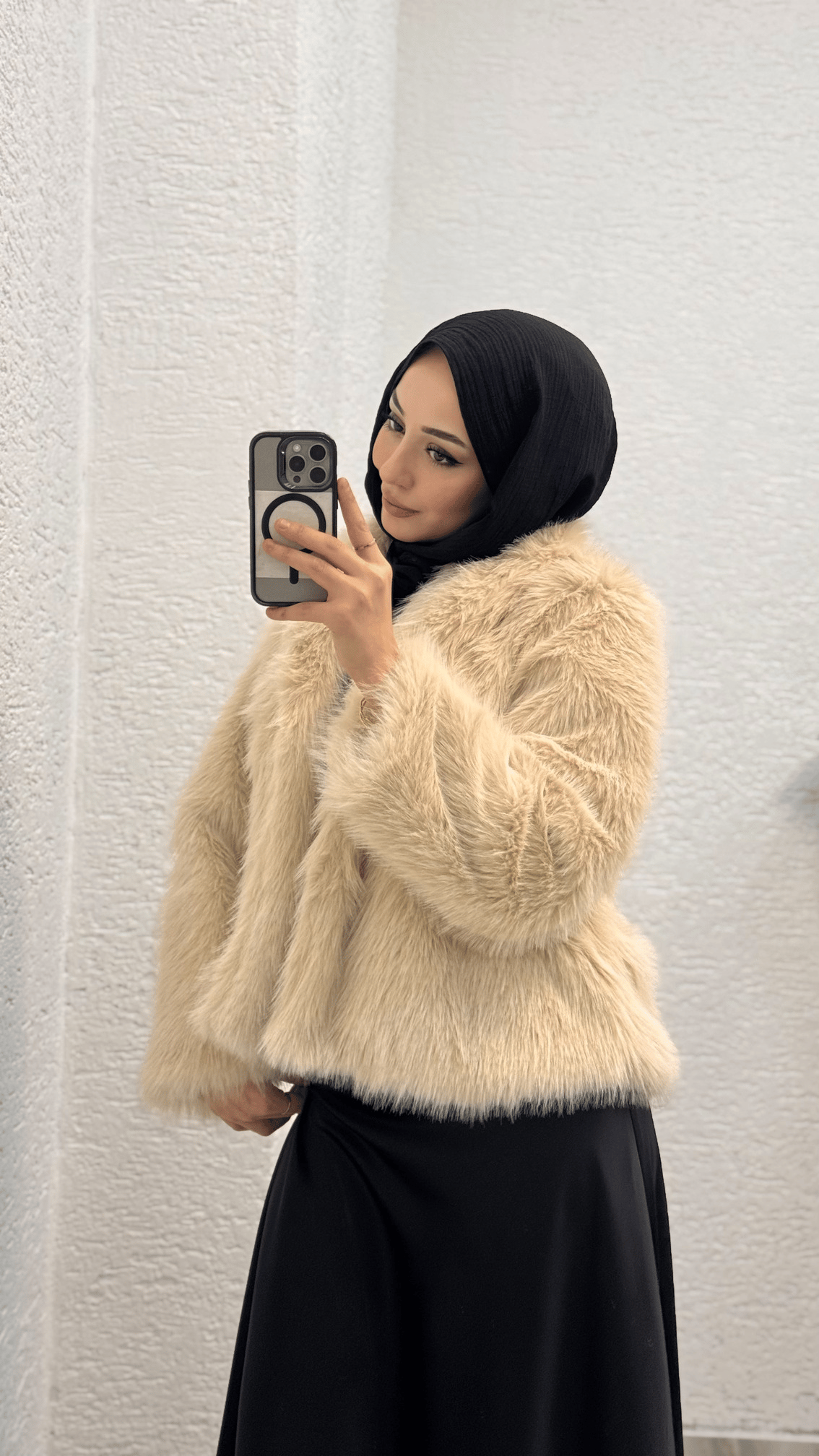 Kısa Kürk | Krem
