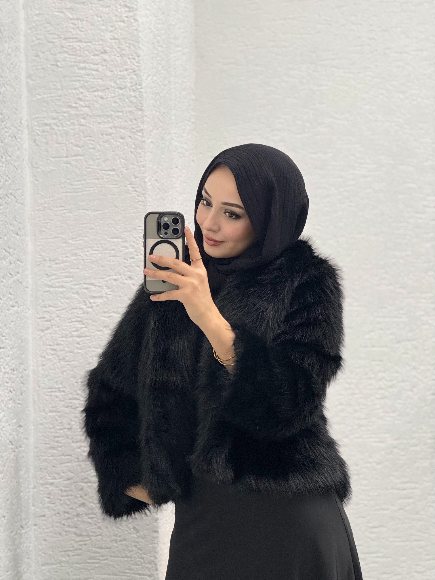 Kısa Kürk | Siyah
