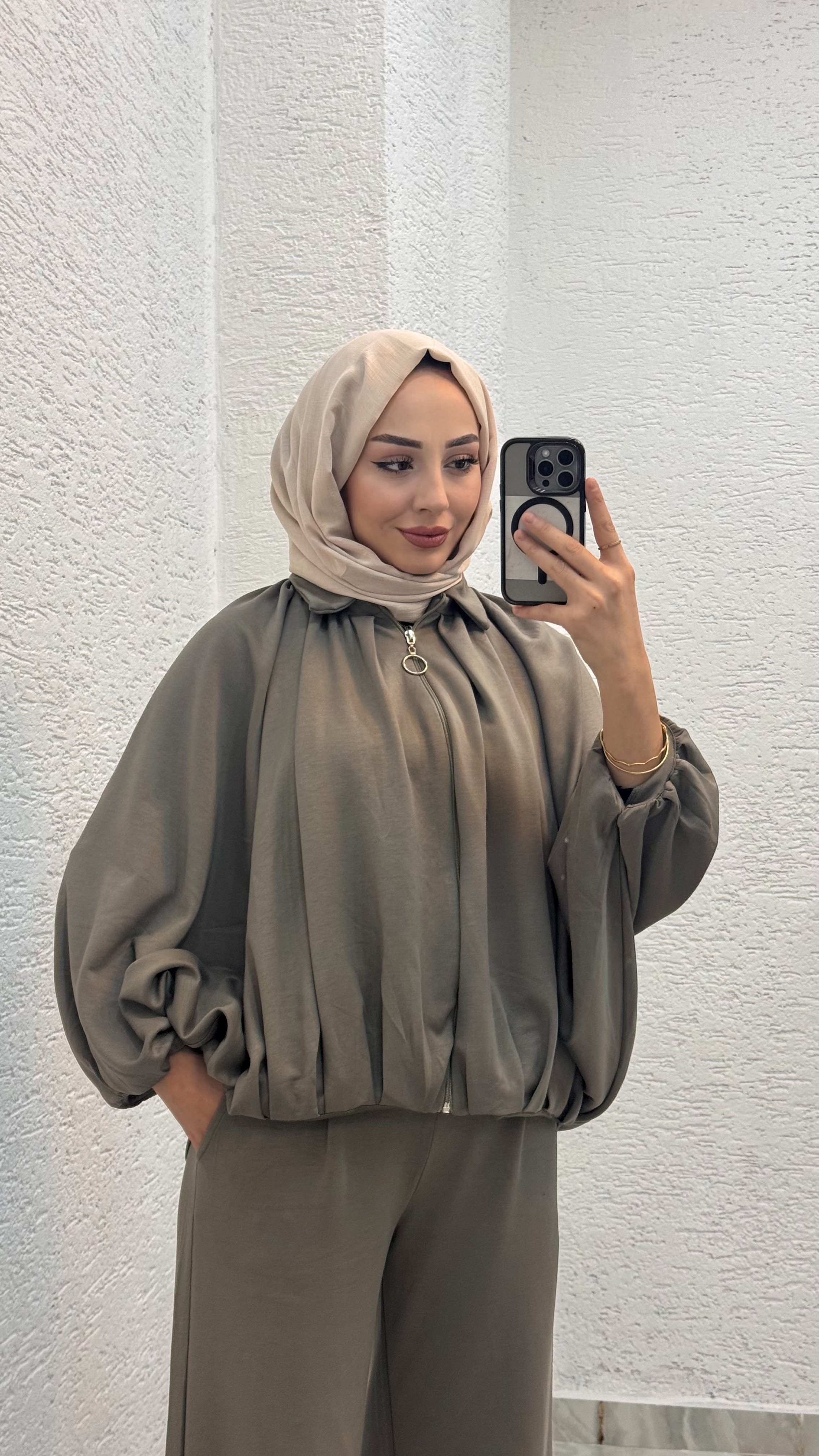 Oysho Kumaş Bomber Takım | Yeşil