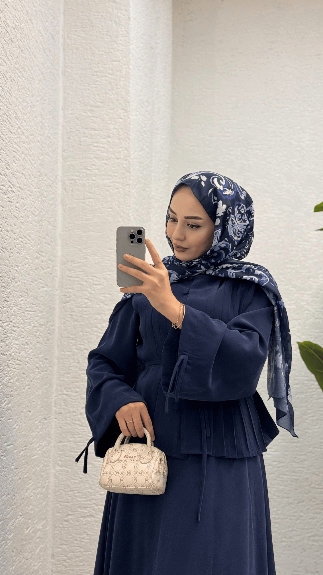 Premium Nervür Bağlamalı Etekli Takım | Lacivert