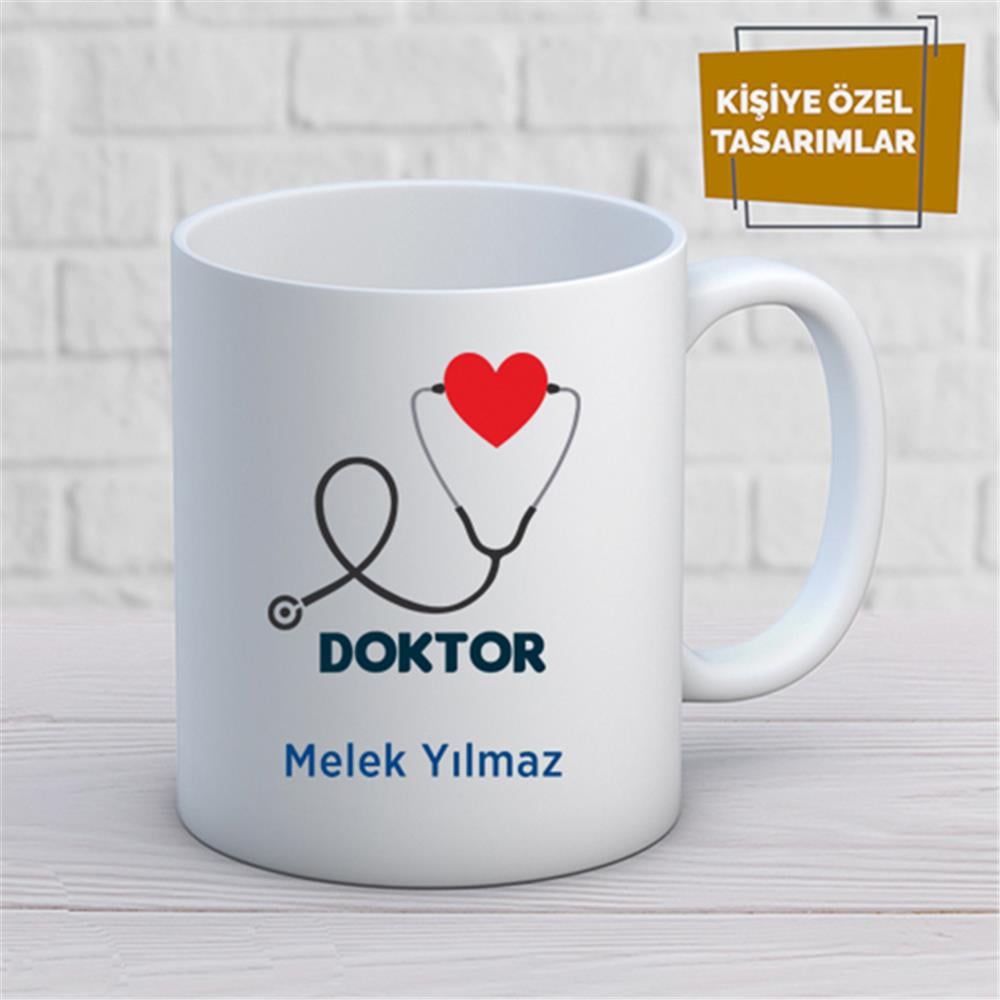 Kişiye Özel İsim Yazılabilir Doktor Kupa Bardak