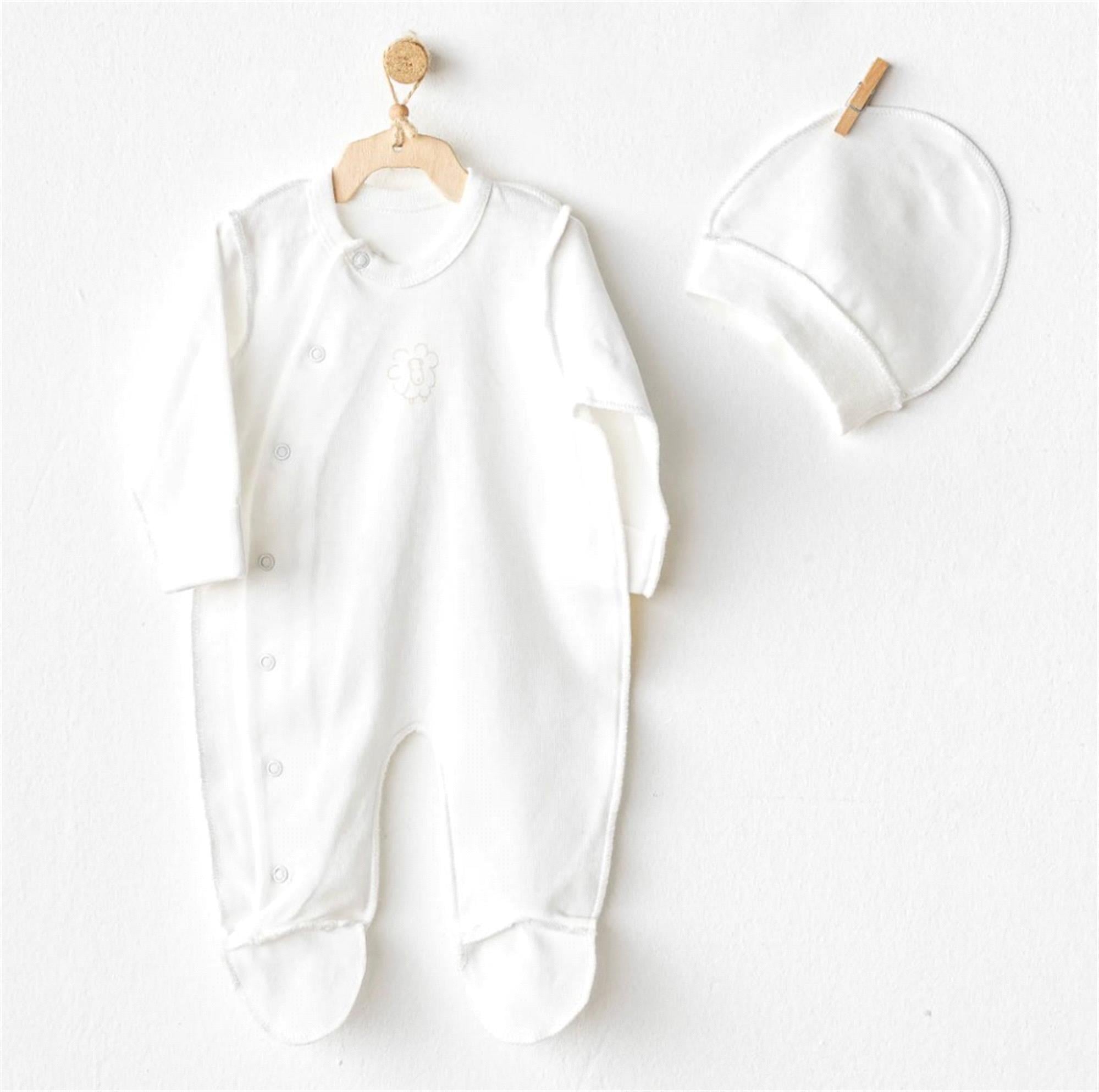 Andywawa Unisex Bebek Prematüre Tulum Ekru AC25732GOTS