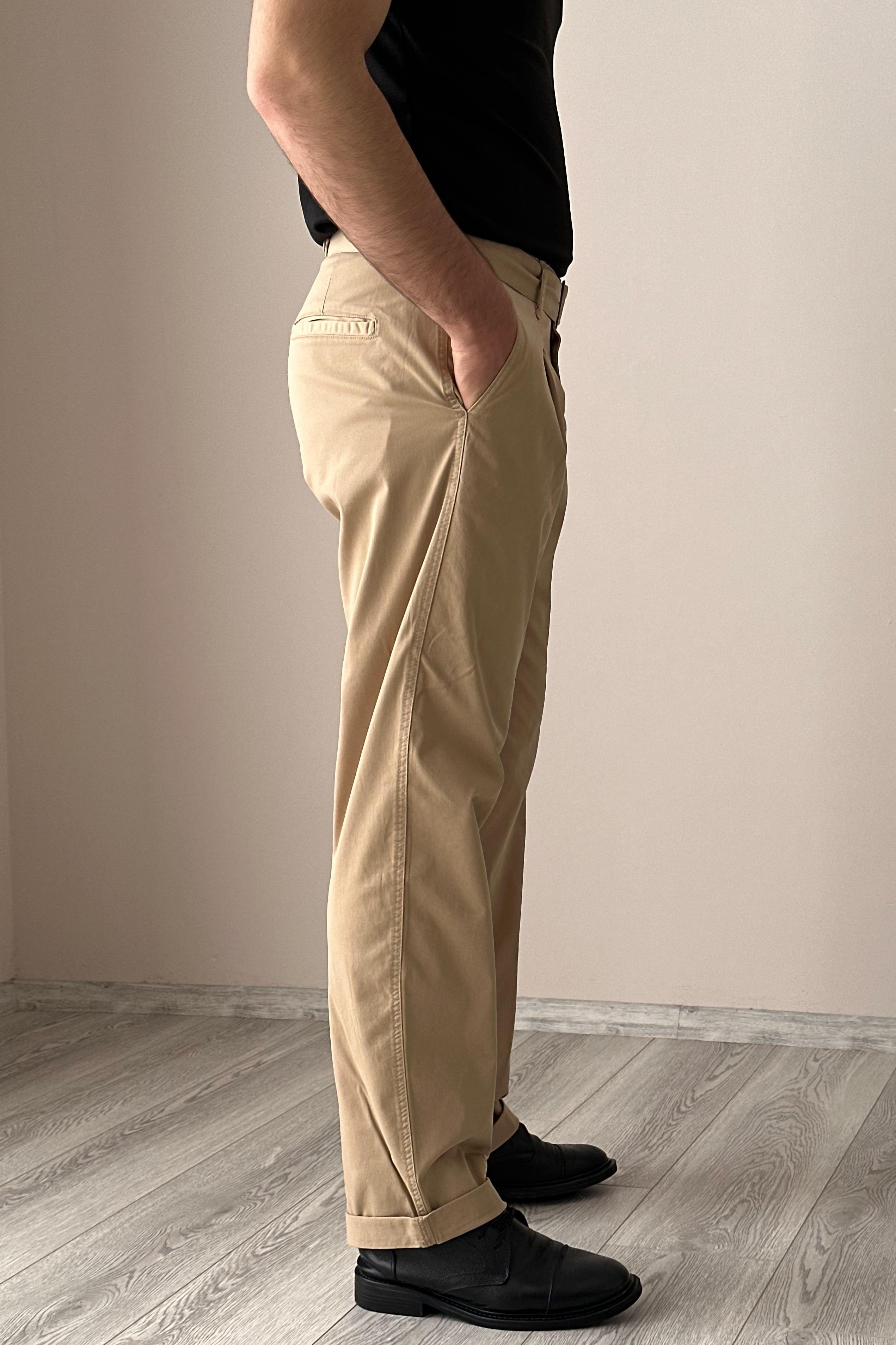 Pileli Gabardin Pantolon - Vizon