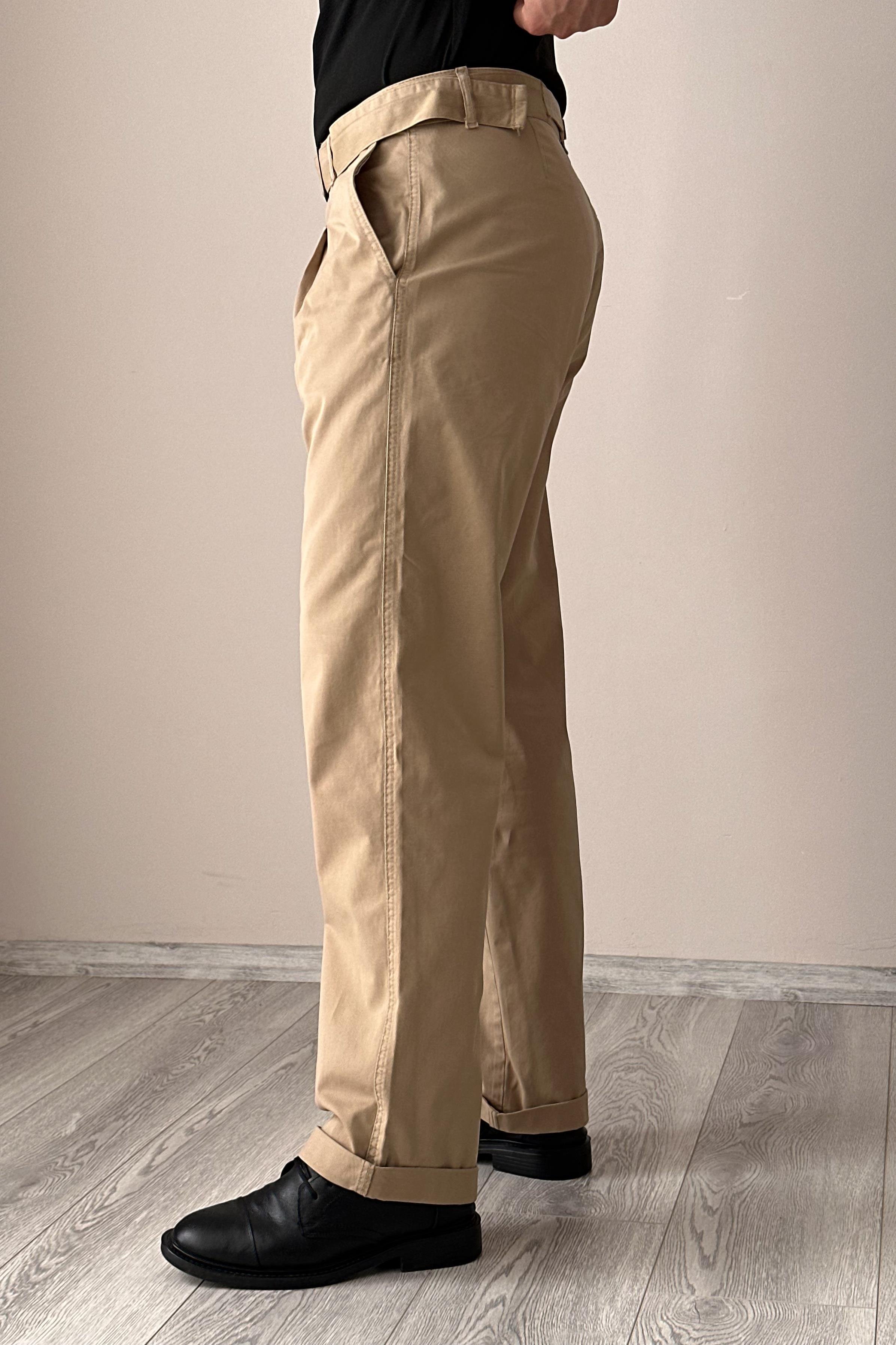 Pileli Gabardin Pantolon - Vizon