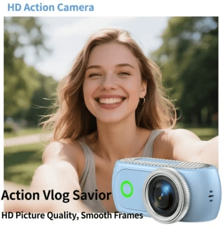 1080p Dijital Video Kamera (32gb) Kart Dijital Vlog Fotoğraf Makinesi Türkçe  Mavi