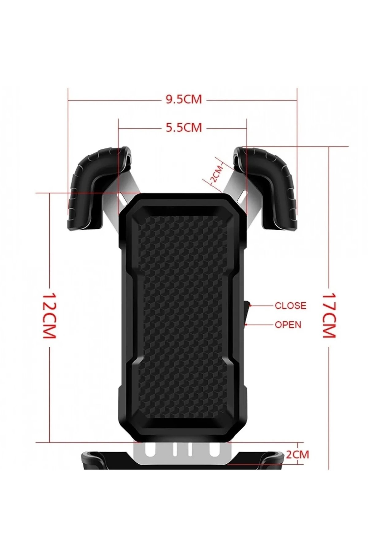 360° Derece Ayarlanabilen Gidon Bağlantılı Bisiklet Motosiklet İçin Abs 4-7.8″ İnç Telefon Tutucu