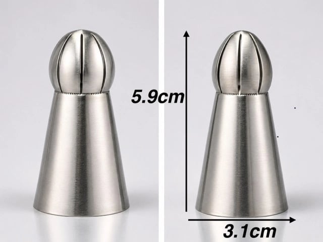 5'li Profesyonel Rus Top Duy Ucu Seti – 5.9 Cm Büyük Boy Paslanmaz Çelik Krema Sıkma Ve Fırfır Uçları