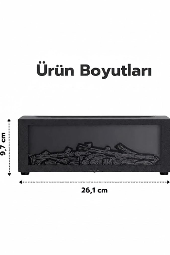 A4 Şömine Esintili Aromaterapi Difüzörü Ultrasonik Hava Nemlendici