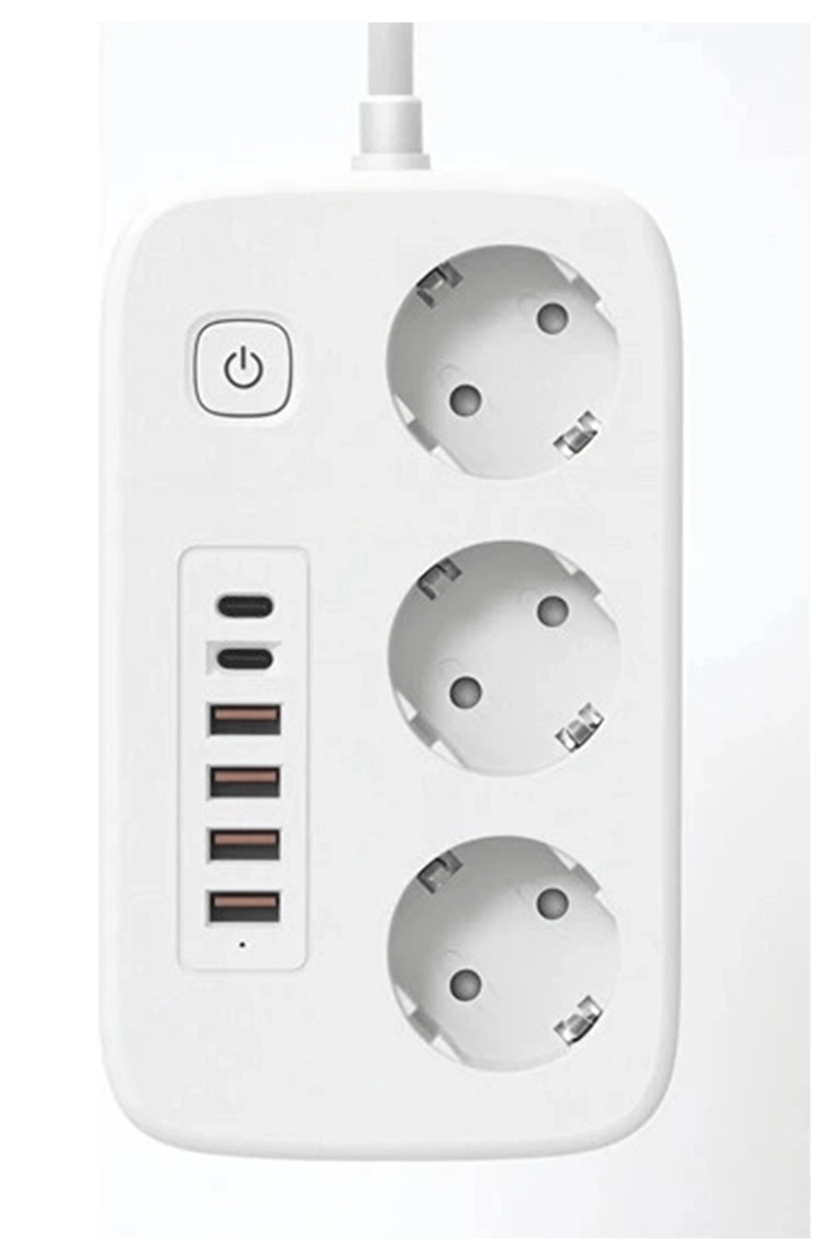 akım Korumalı Priz Ve Masaüstü Şarj İstasyonu Kablosuz 3 Priz ,4 Usb, 2 Type-c Girişli 2 Metre