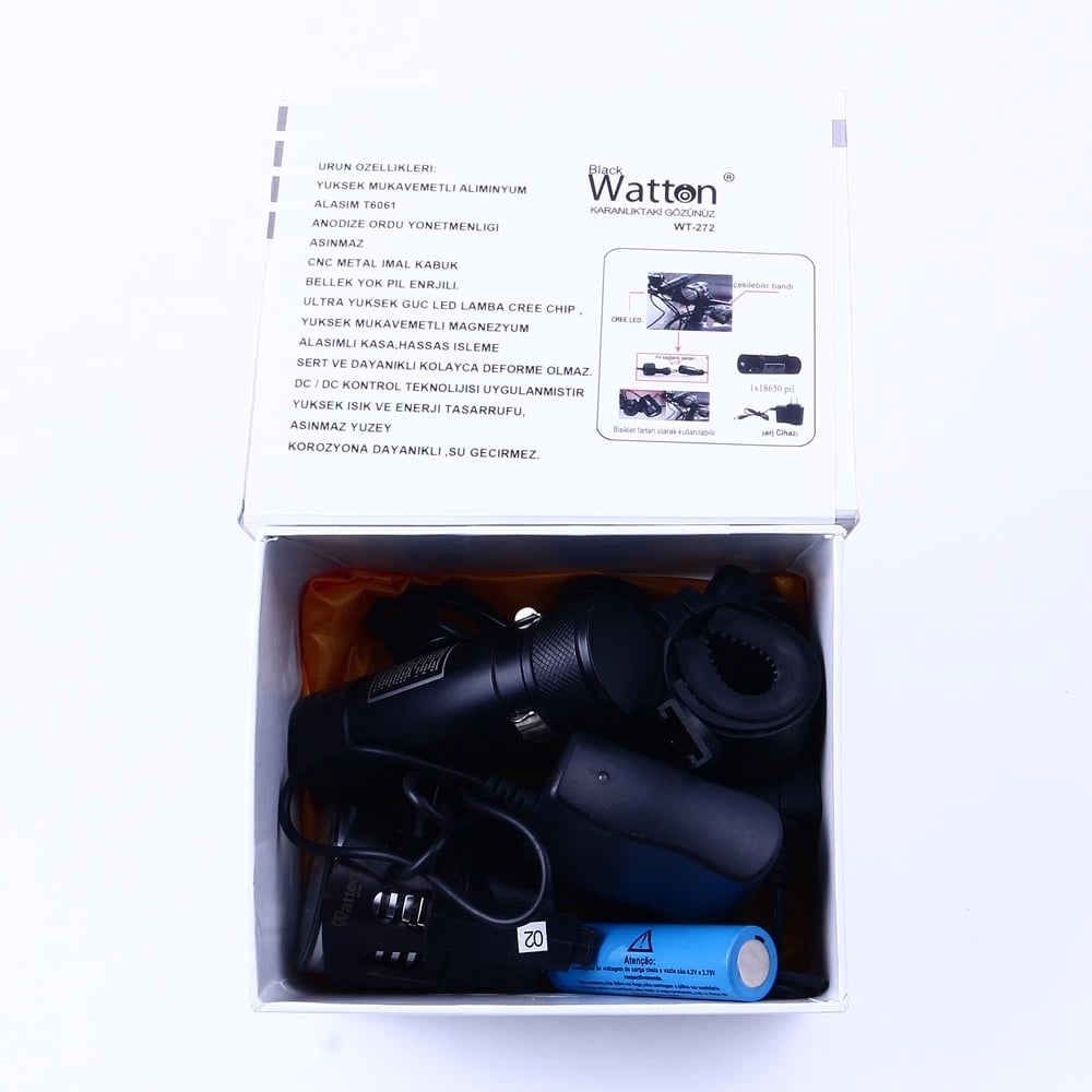 Black Wt-272-profesyonel Bisiklet Lambası