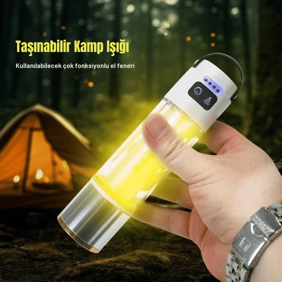 Gold Police Gp-222 Çok Fonksiyonlu Kamp Lambası 1000 Lümen