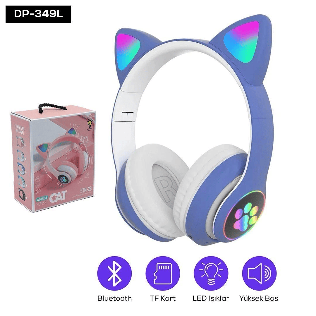 Kedi Figurlu Kulaklık