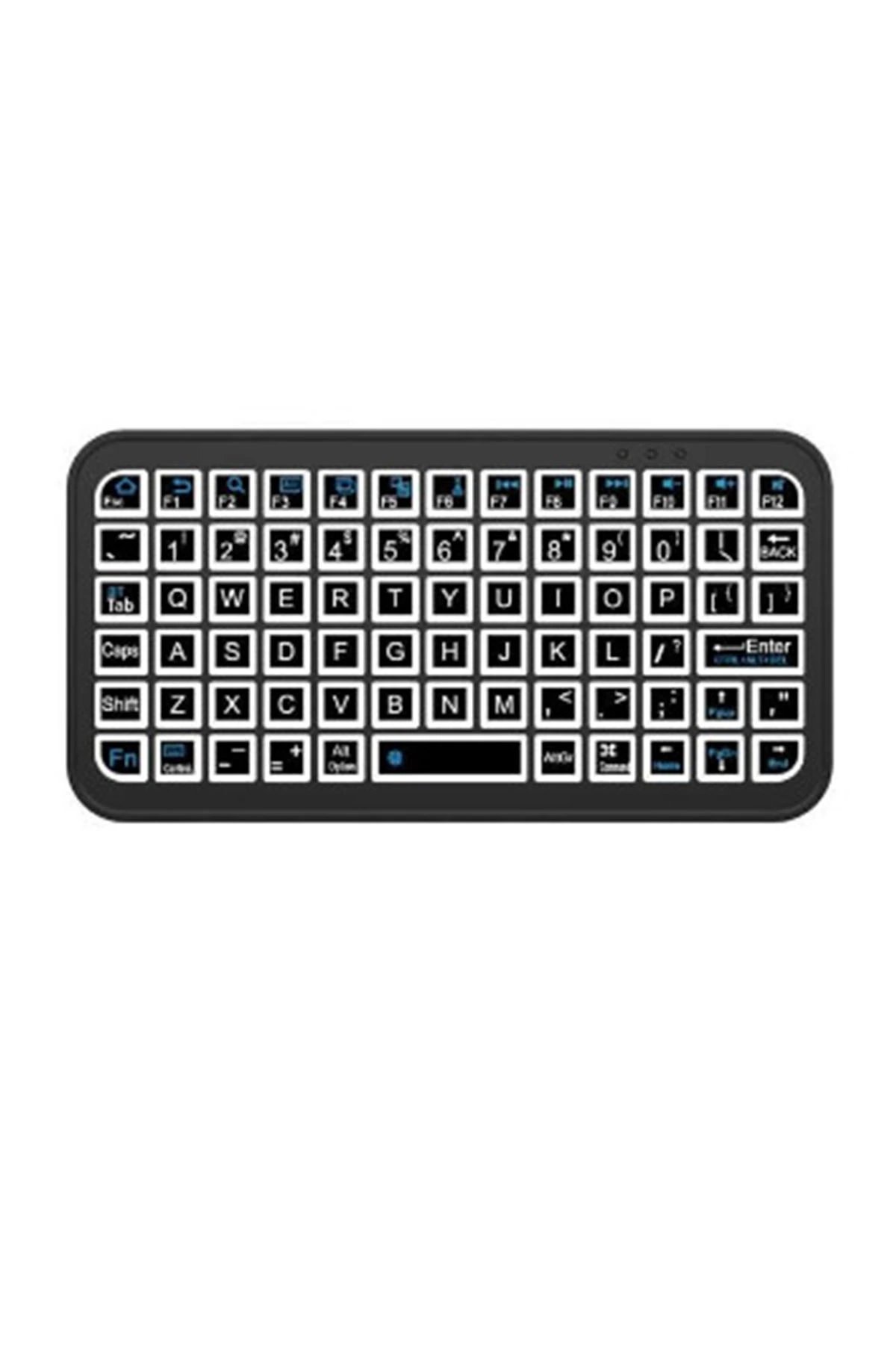 Mini Klavye Smarttv Işıklı Bluetooth Kablosuz Televizyon Ps3 Dizüstü Tabletler Ve Telefonlar İçin